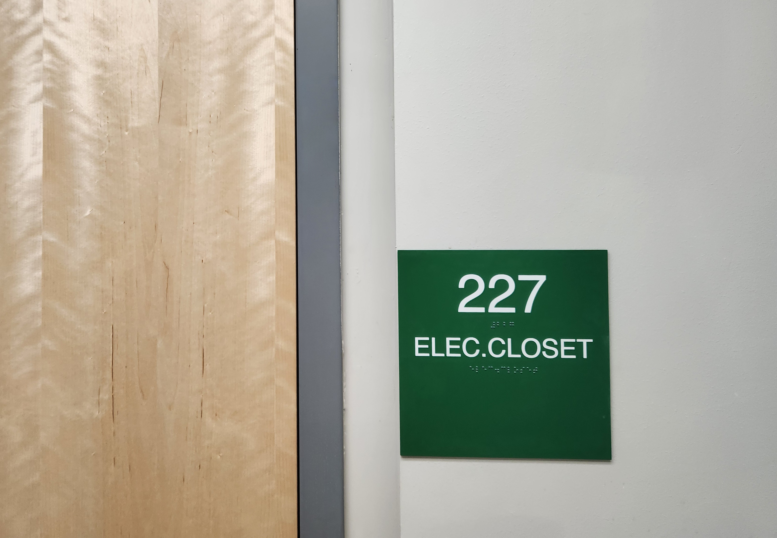 Room number interior signs installed at Kentucky State University