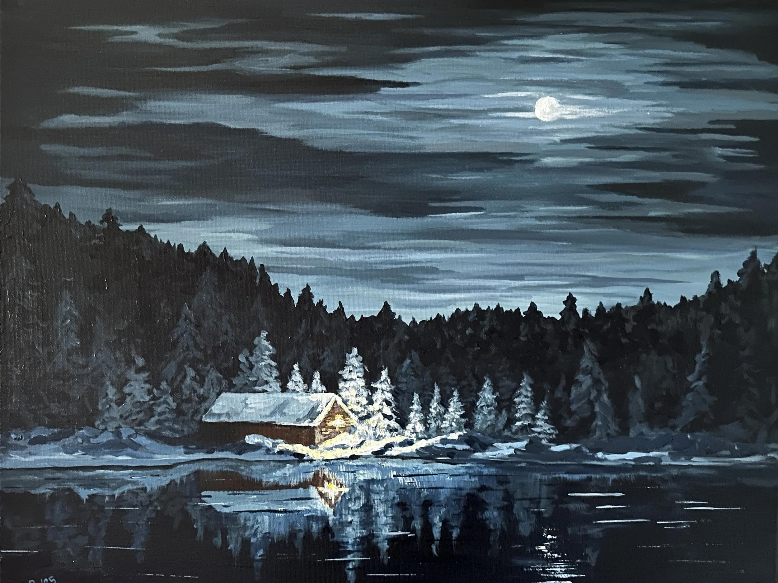 Private Commission, 2025. Acrylic on Canvas. 16’x20”. 