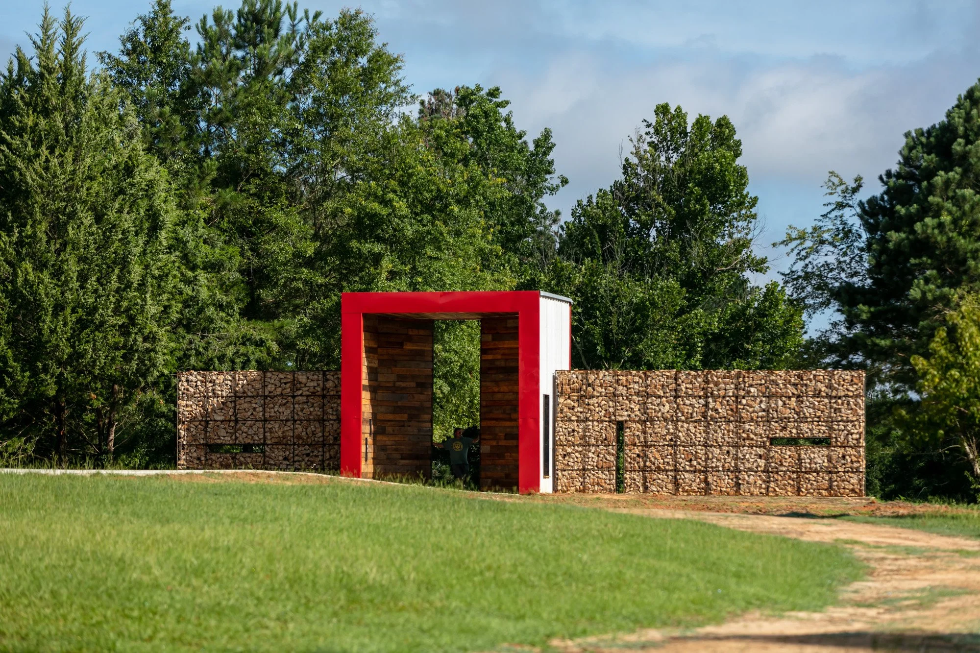 "The Portal", 16' tall gate made with almost entirely recycled materials