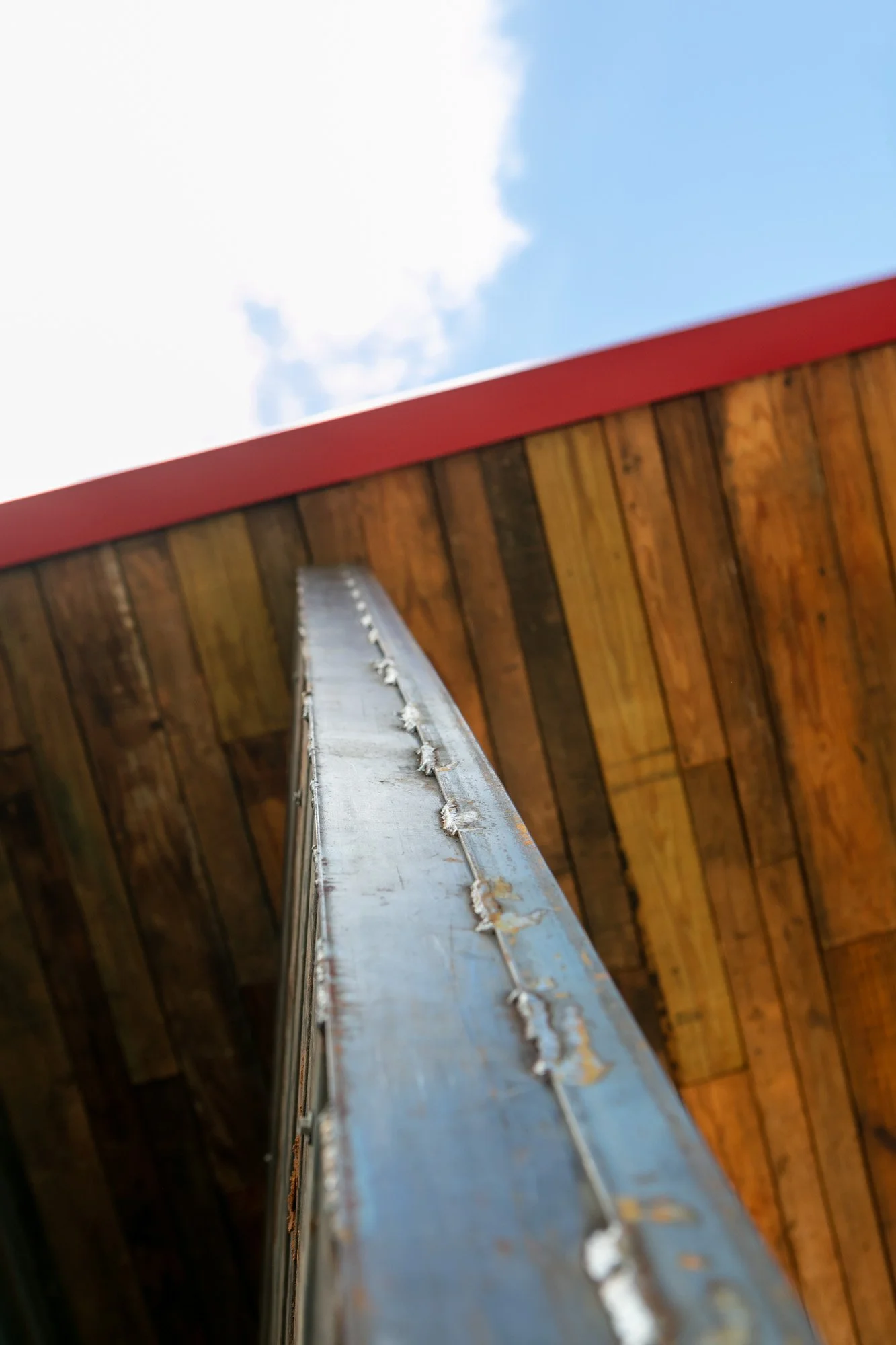 "The Portal", 16' tall gate made with almost entirely recycled materials