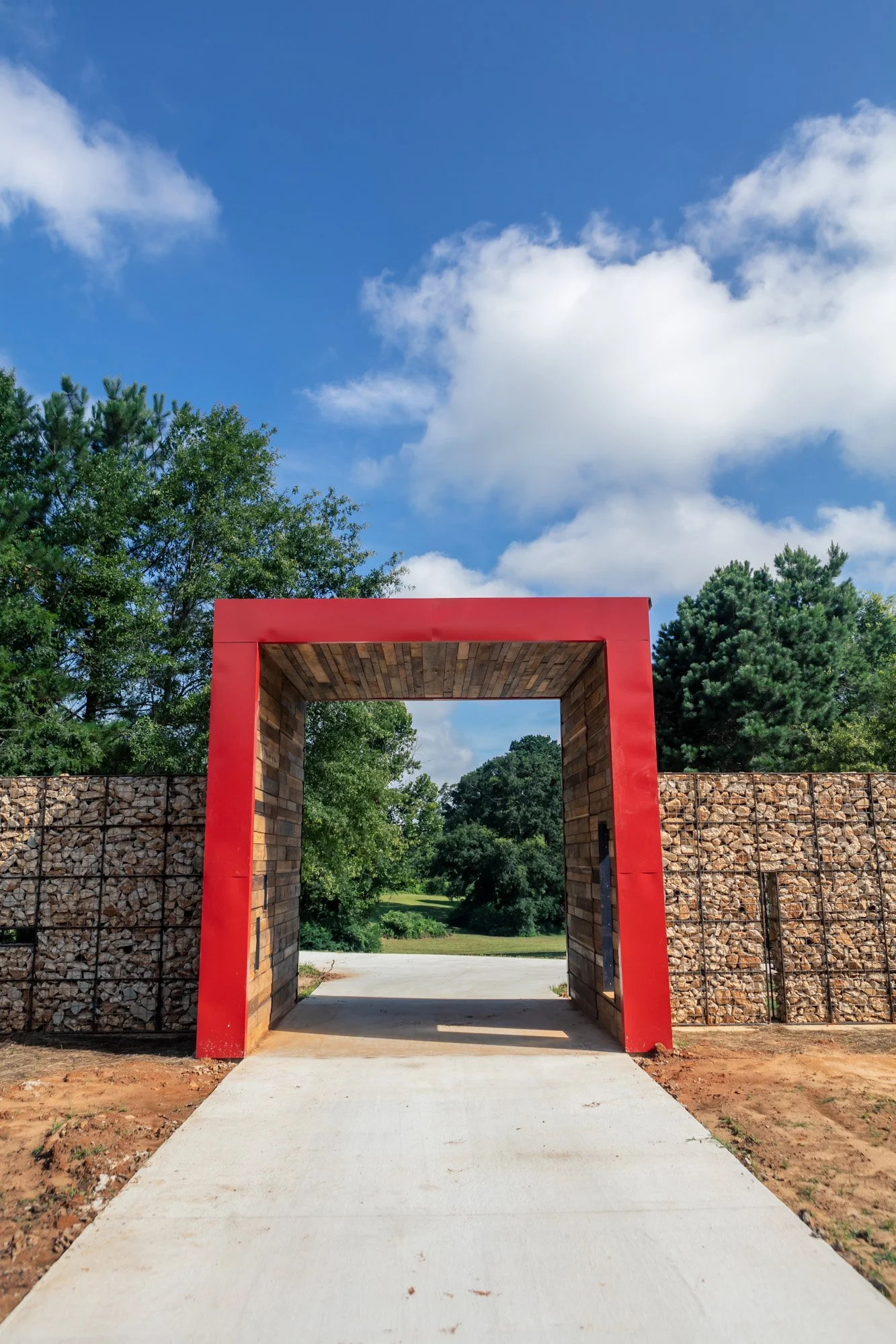 "The Portal", 16' tall gate made with almost entirely recycled materials