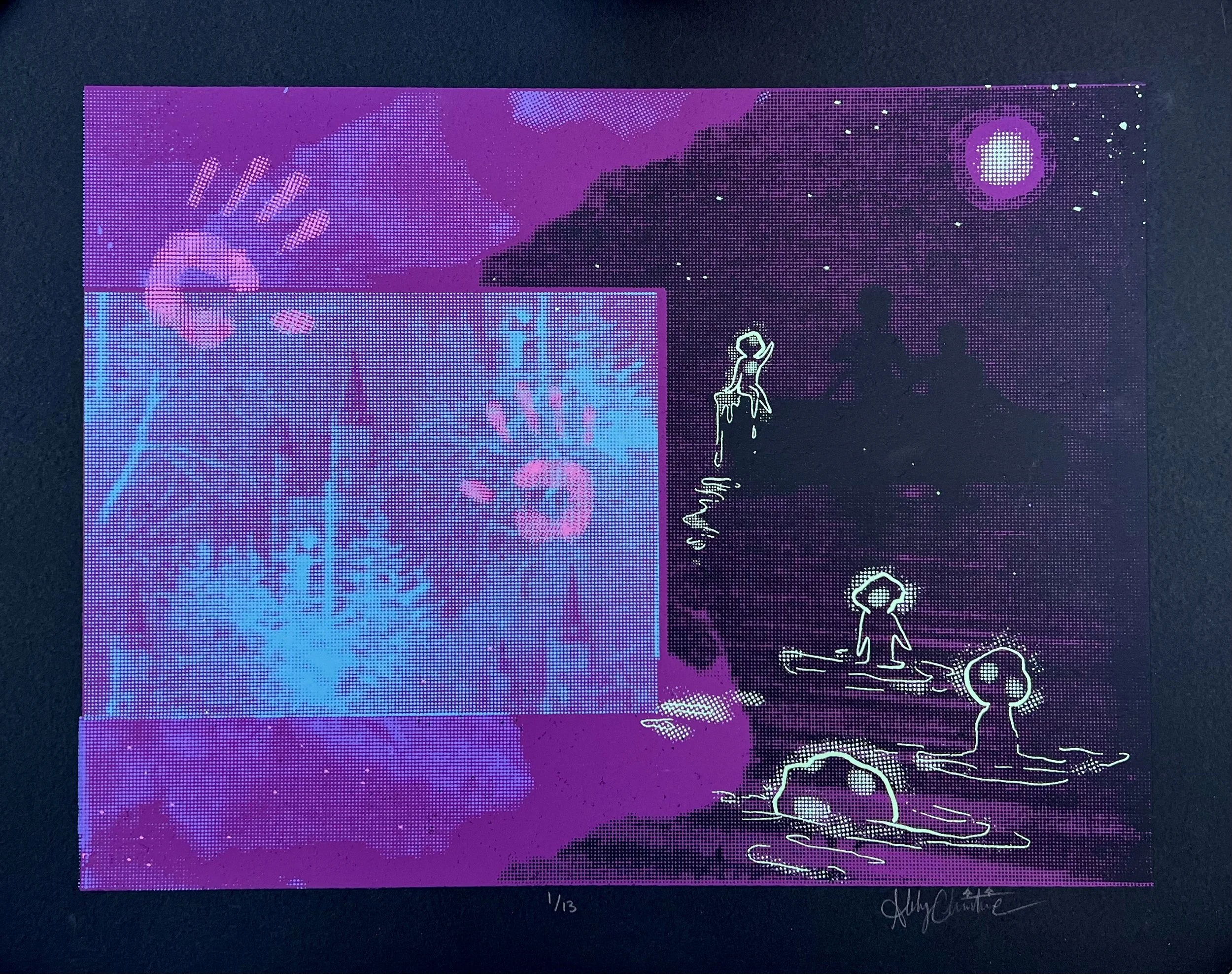 Nighttime Voyage --- 11"x14" --- screenprint ★ $25