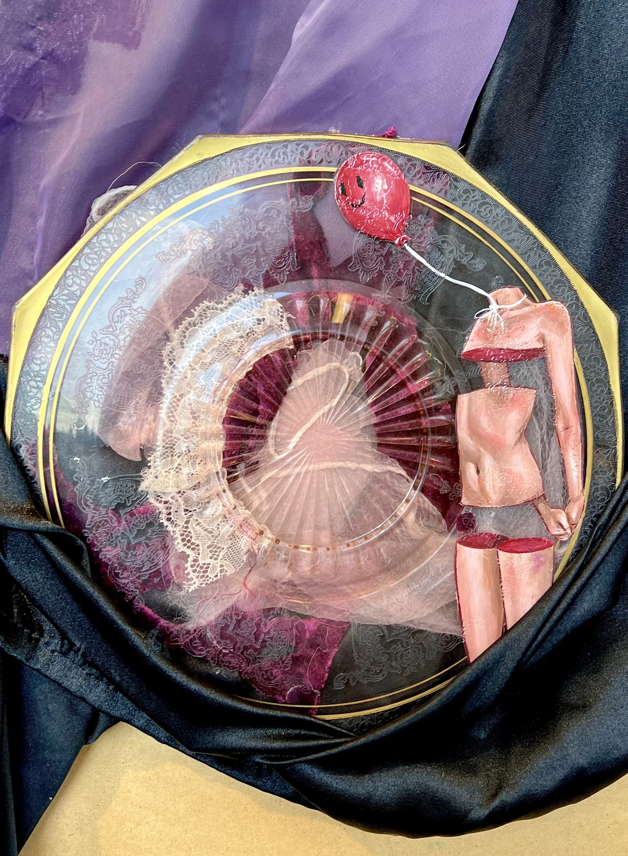 Happy New Body --- 10"x10"  ---  acrylic on glass
