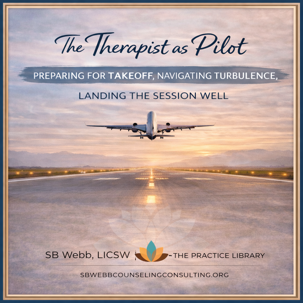 The Therapist as Pilot: Preparing for Takeoff, Navigating Turbulence, and Landing the Session Well