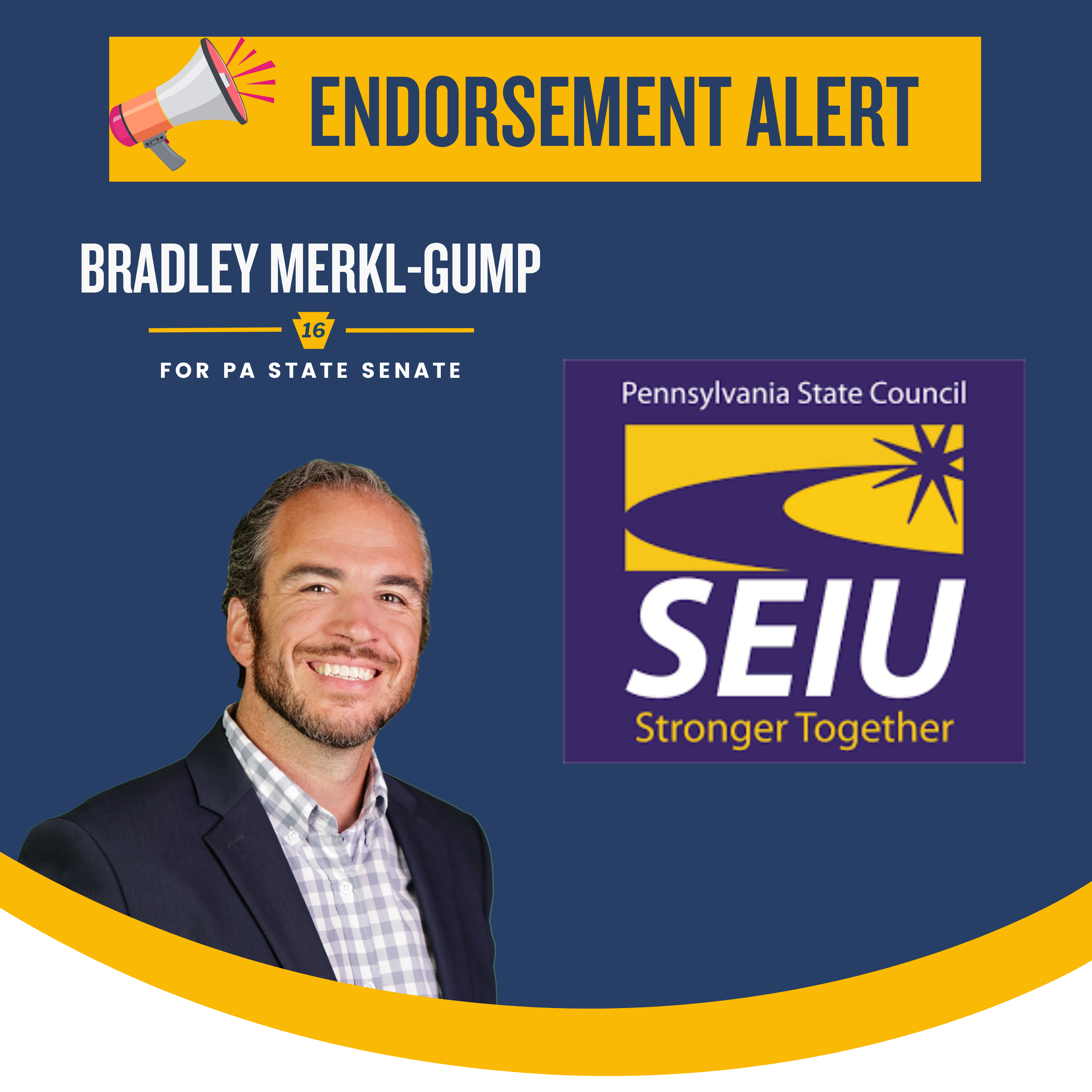SEIU PA State Council Endorses Merkl-Gump for SD 16