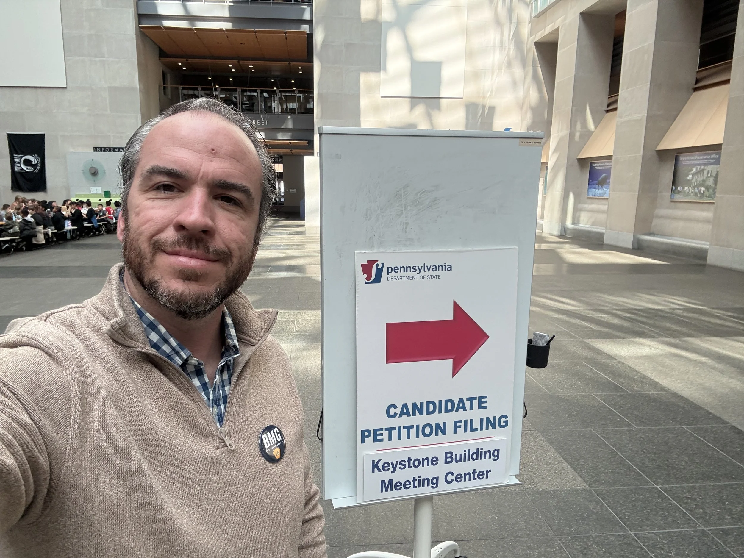 Pennsylvania senate candidate Bradley Merkl-Gump, Democrat for District 16.