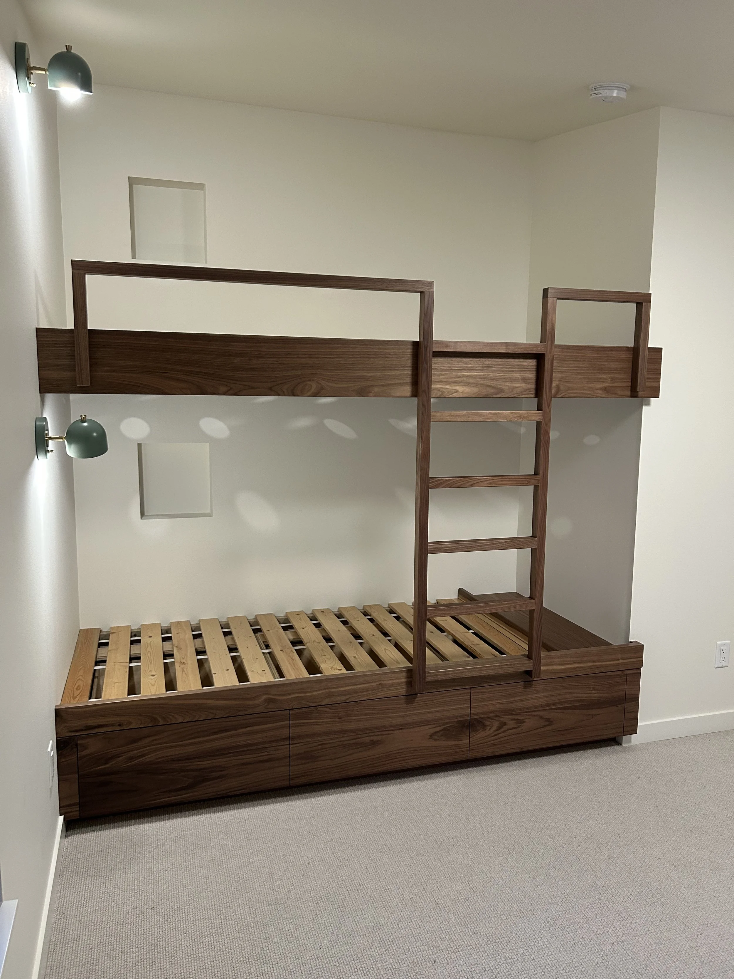 Walnut Bunk Bed by Bird's Nest Design