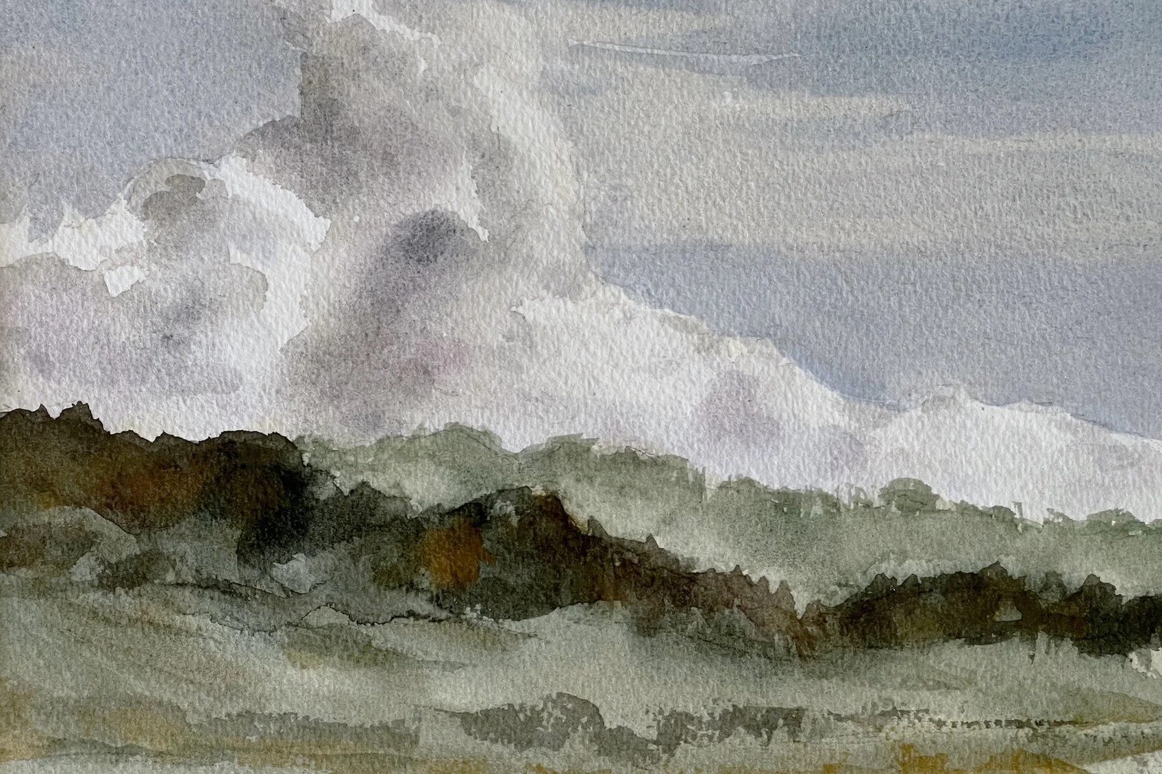 Southern Oregon Coastline, Watercolor on Paper, 7 x 10 inches