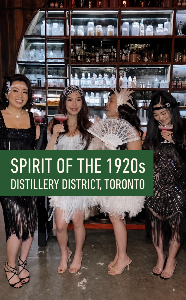An elegant soirée, a celebration of the roaring 20's.  Spirit of York, Distillery District, Toronto. 