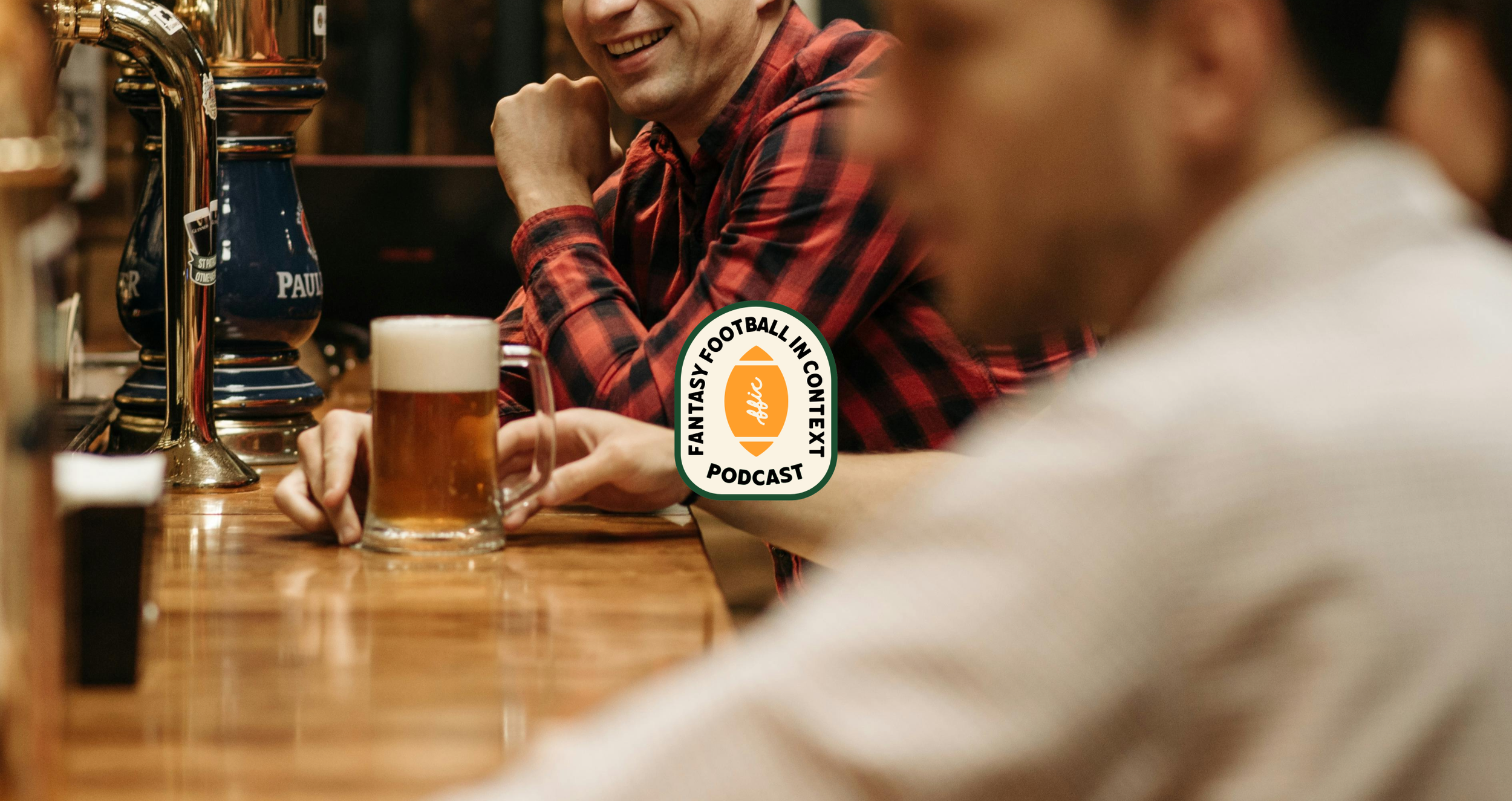 Final Fantasy in Context brand identity — horizontal logo design for fantasy football podcast