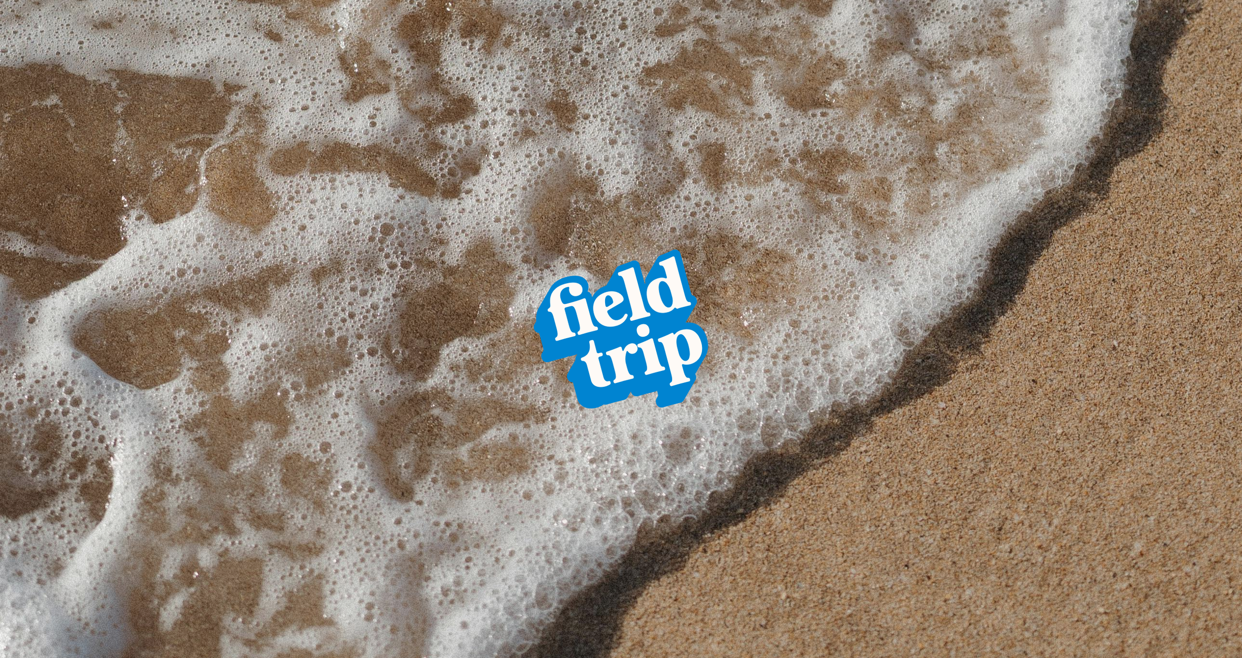 Field Trip logo mockup — brand design for fiction newsletter by Modern Arcana