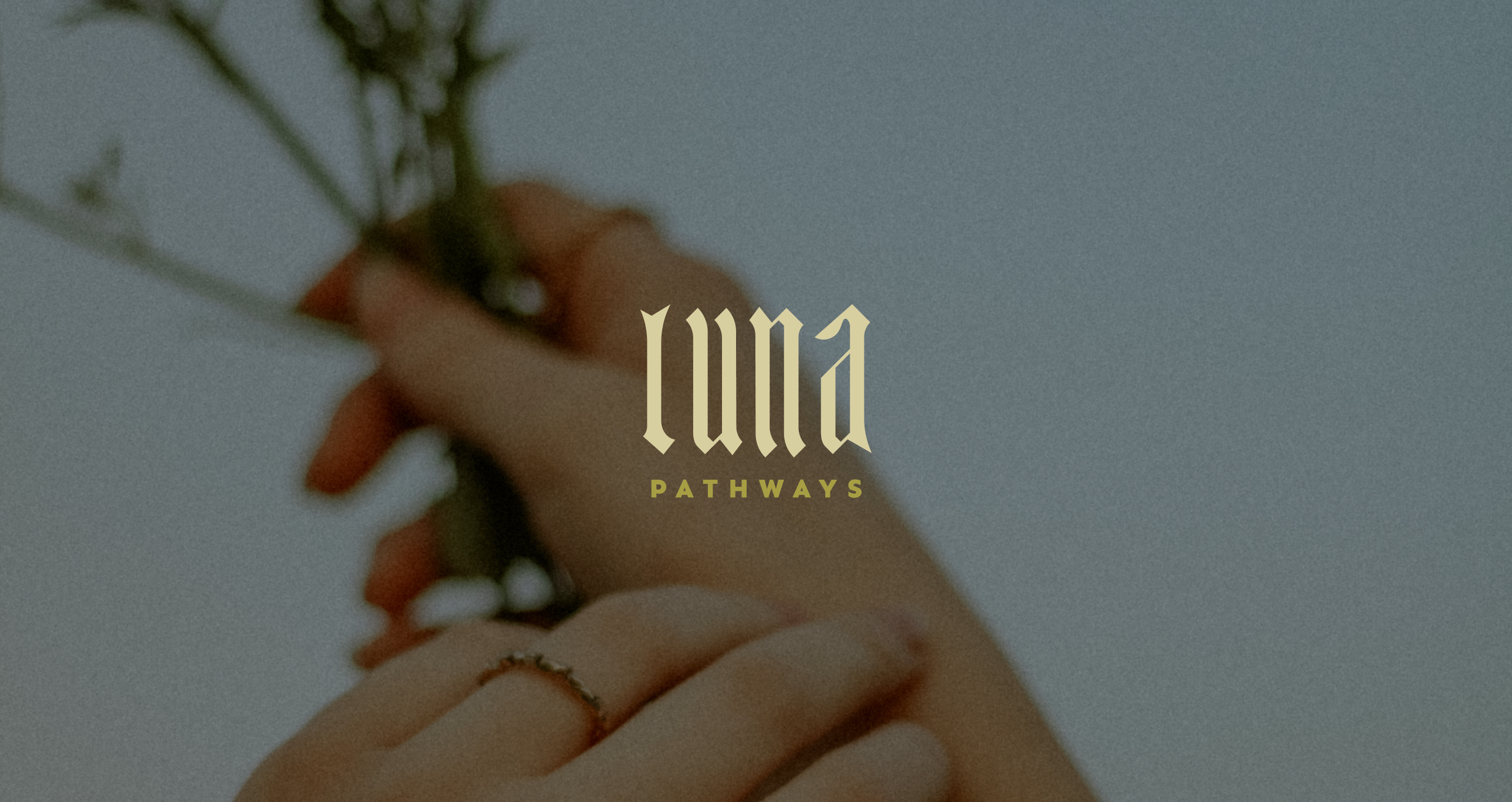 Luna Pathways brand identity — horizontal logo design for human design educator