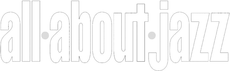 Stylized text spelling "alla bout jazz" with each word in a distinct font style.