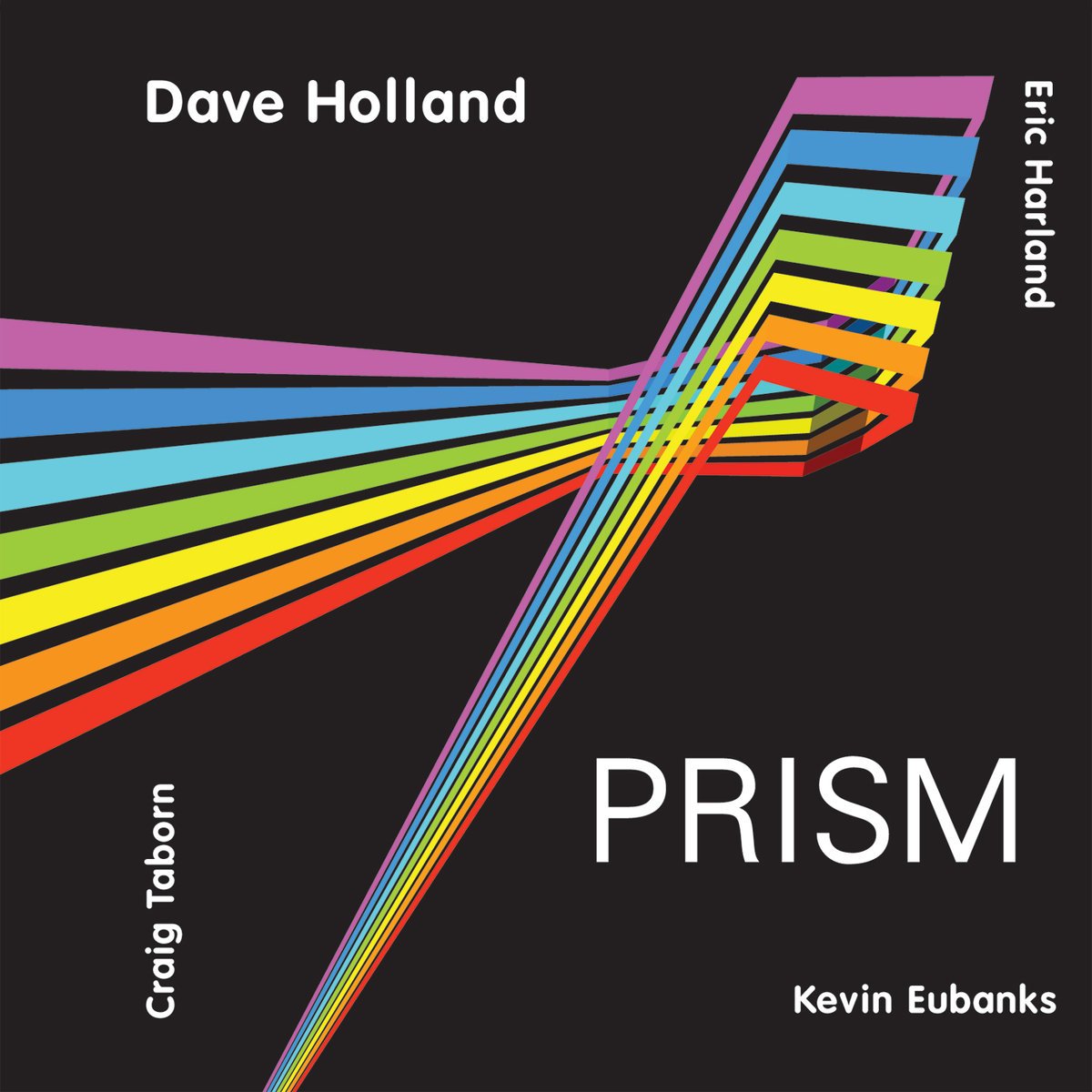 for 'Prism' by Craig Tabor, featuring a stylized rainbow-colored prism on a black background, with authors' names Dave Holland, Eric Harland, and Kevin Eubanks.
