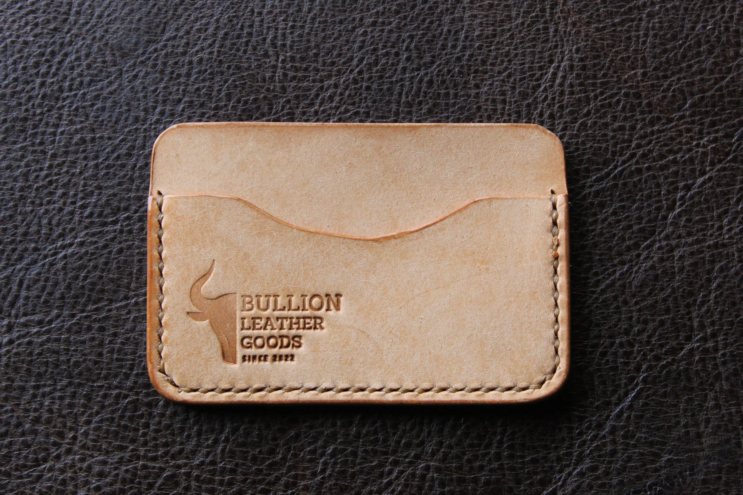 LEATHER MINIMALIST CARD WALLET - NATURAL PUEBLO
