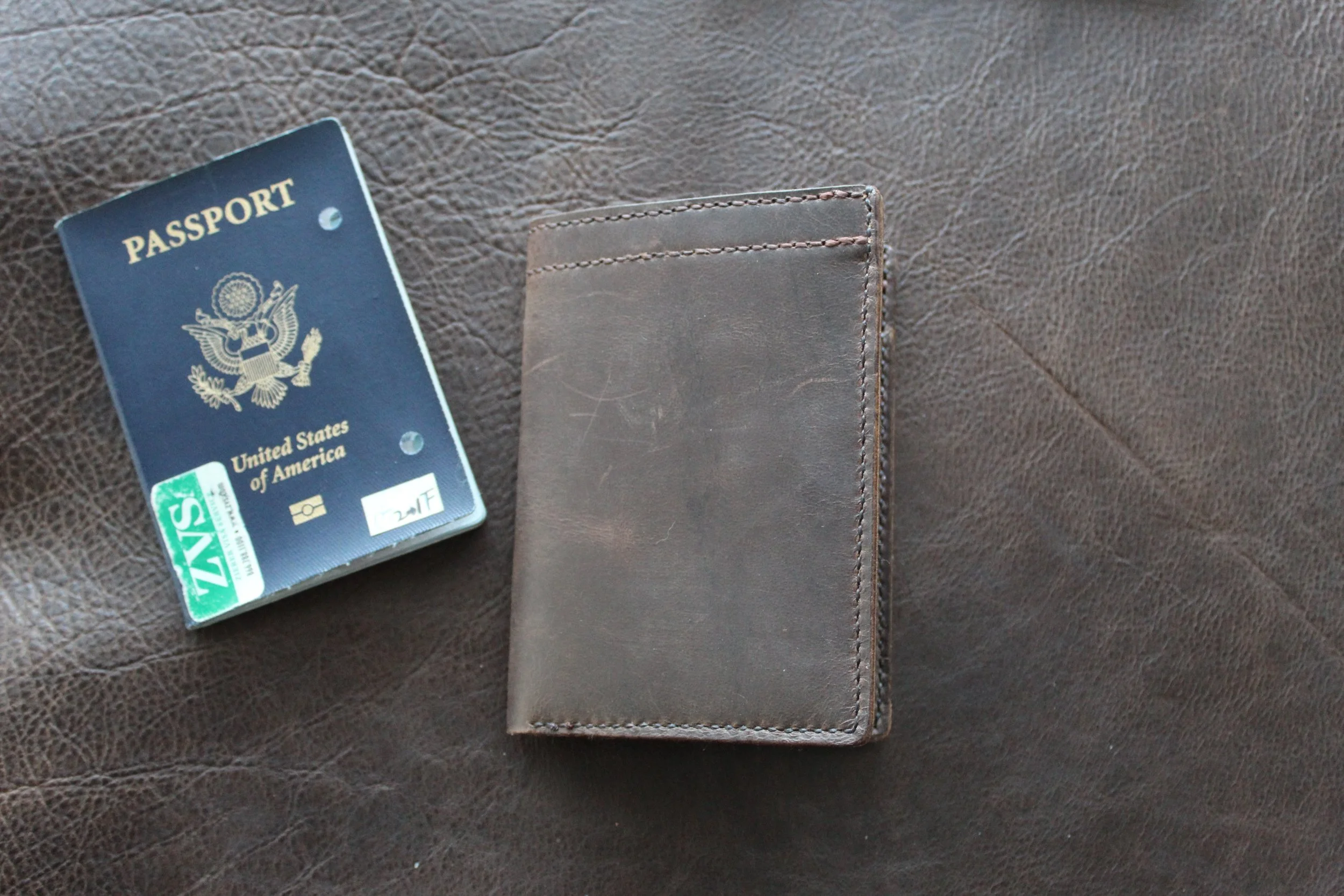 PASSPORT WALLET - BROWN