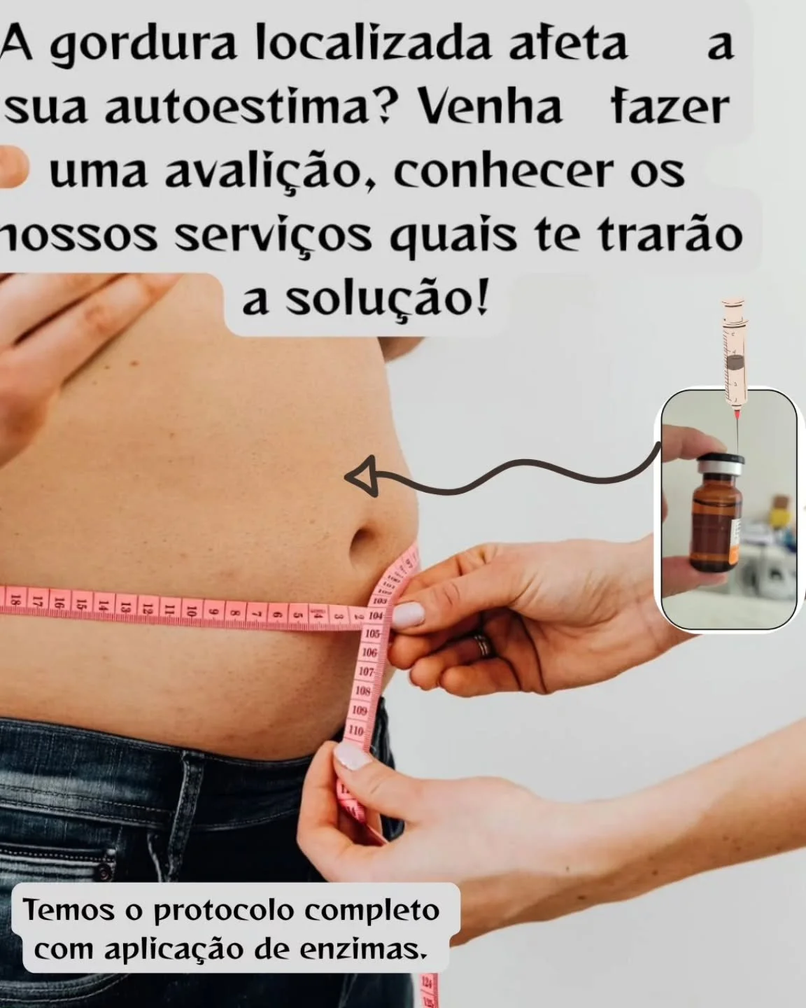 Acelere a redu&ccedil;&atilde;o da gordura localizada com aplica&ccedil;&atilde;o de enzimas.