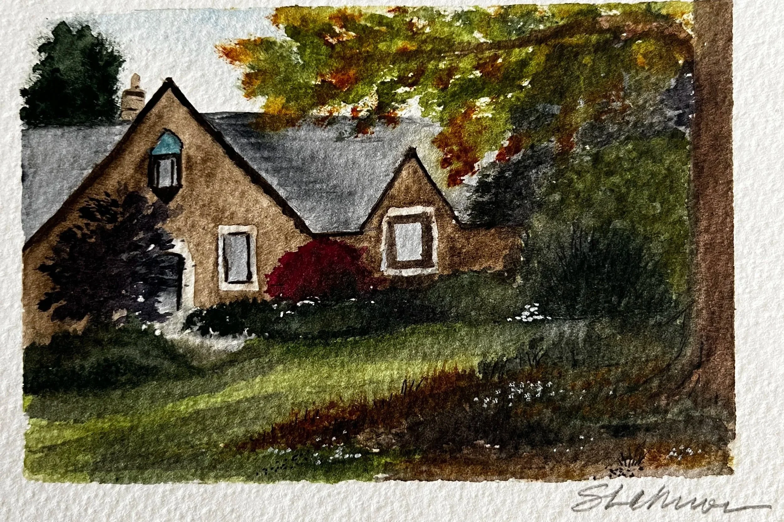 Oakwood Landmark Series No. 7: Wright Memorial Library in Early Autumn