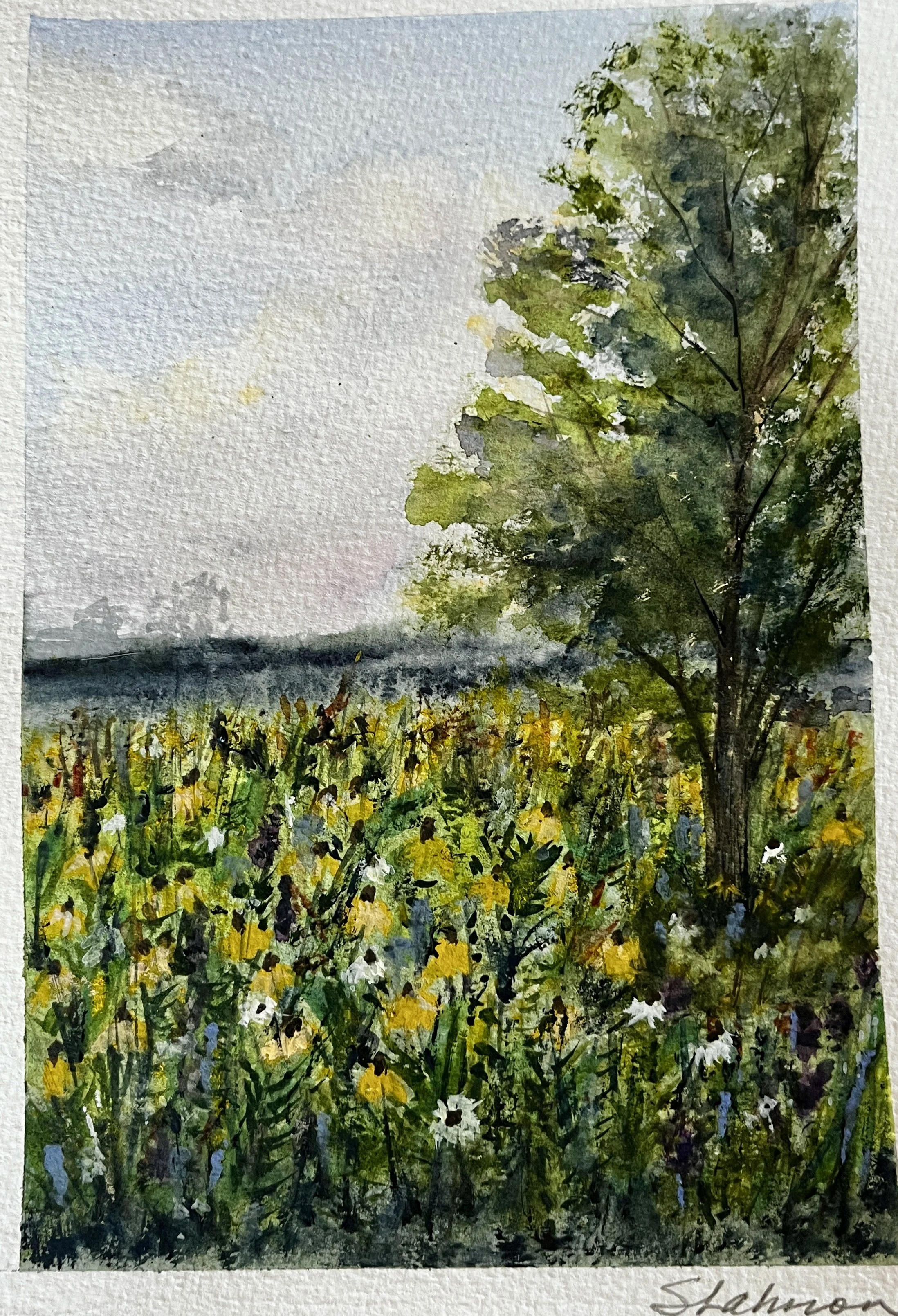 Golden Wildflowers | 7 x 10
