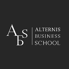 Logo de l'Alternis Business School avec les lettres A, S et B sur un fond noir.