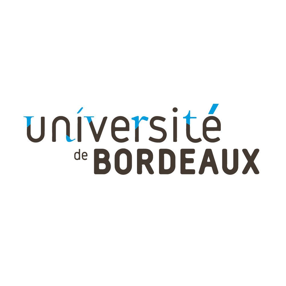 Logo de l'Université de Bordeaux avec un symbole de livre et de plume