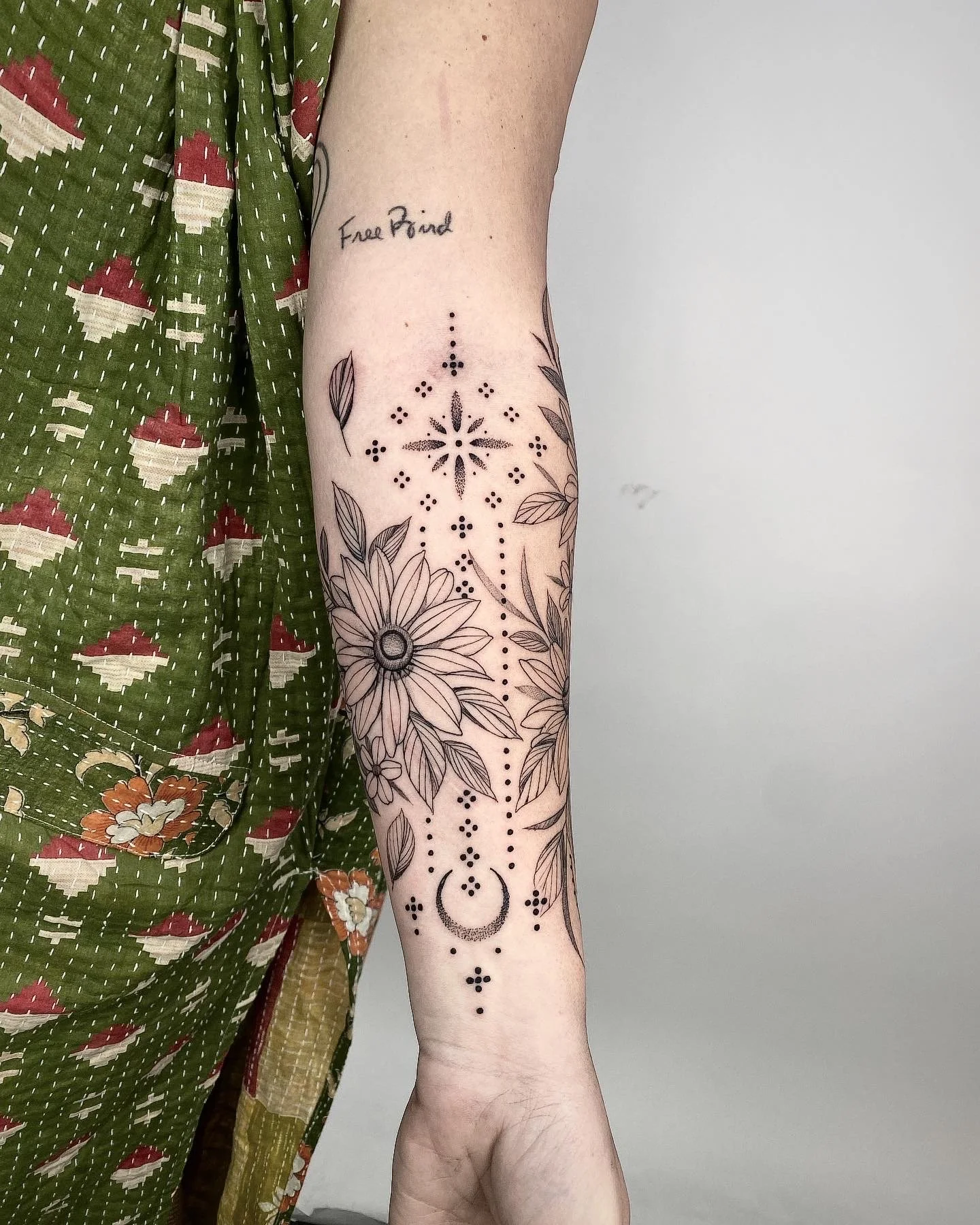 ornamental tattoo, pattern tattoo , dot work tattoo , elegant tattoo , Denver tattoo