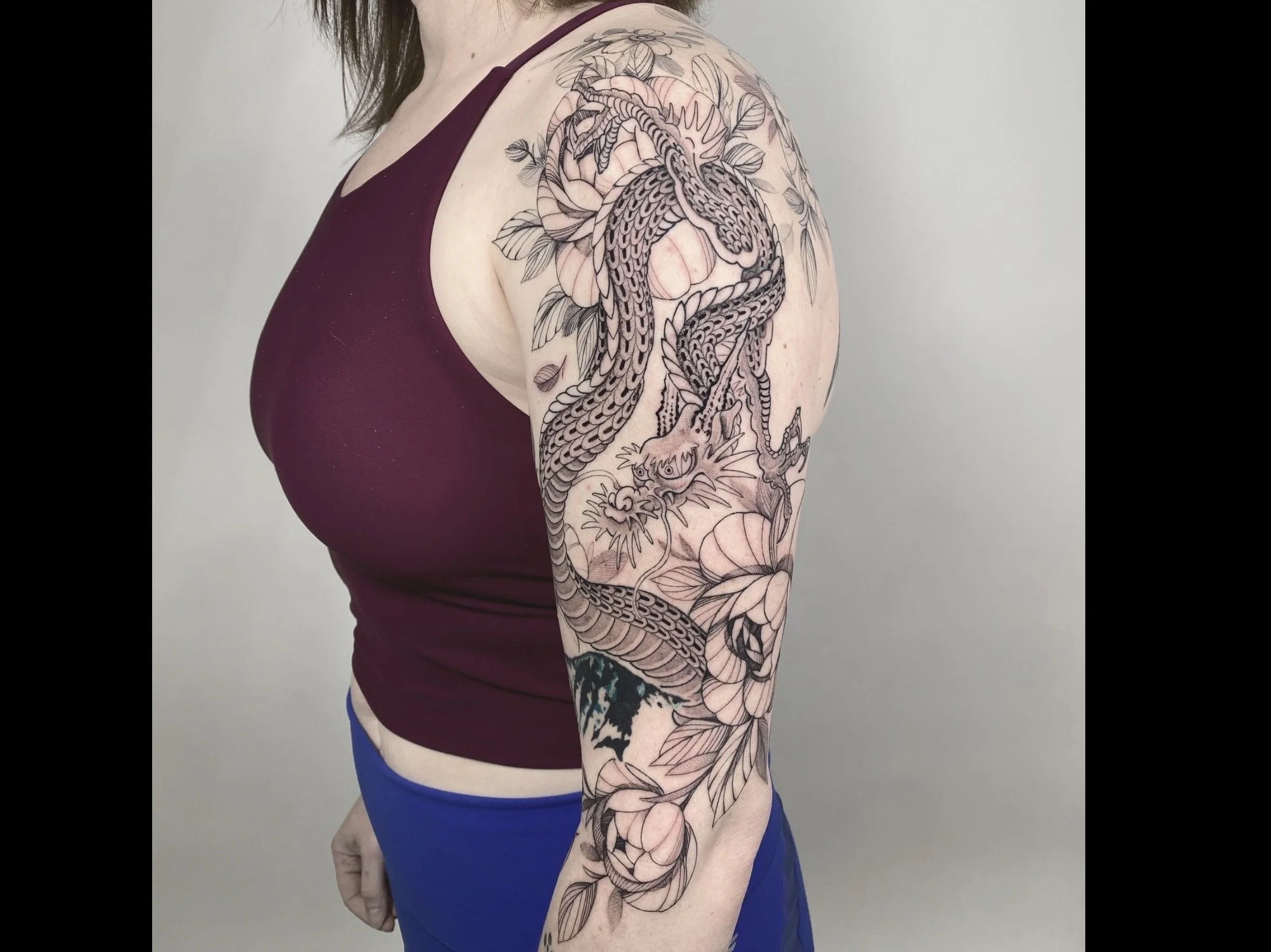 Dragon back tattoo