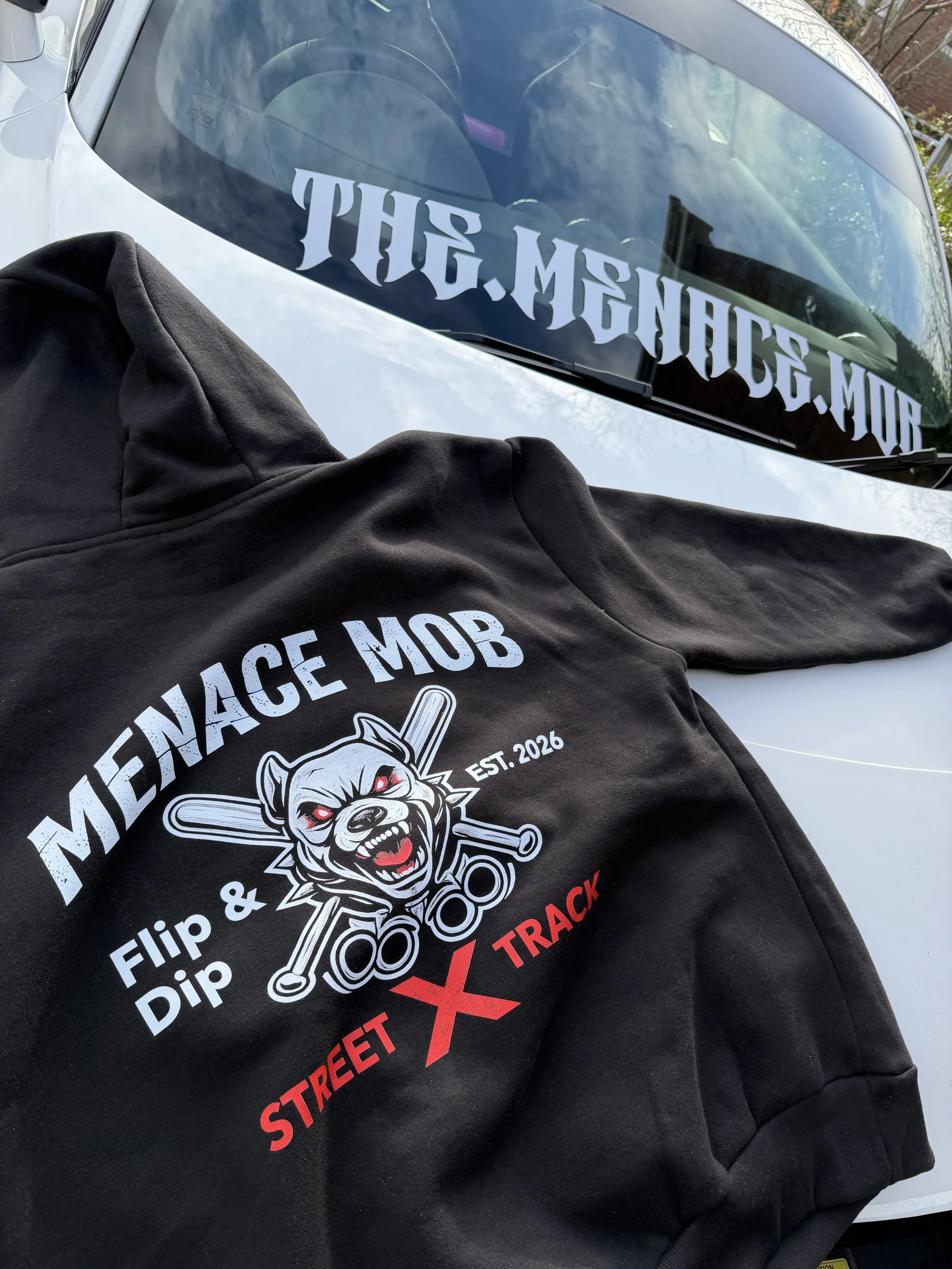THE MENACE MOB WINDSCREEN STICKER - LARGE