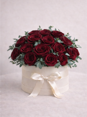 Velvet Bordeaux Rose Dome