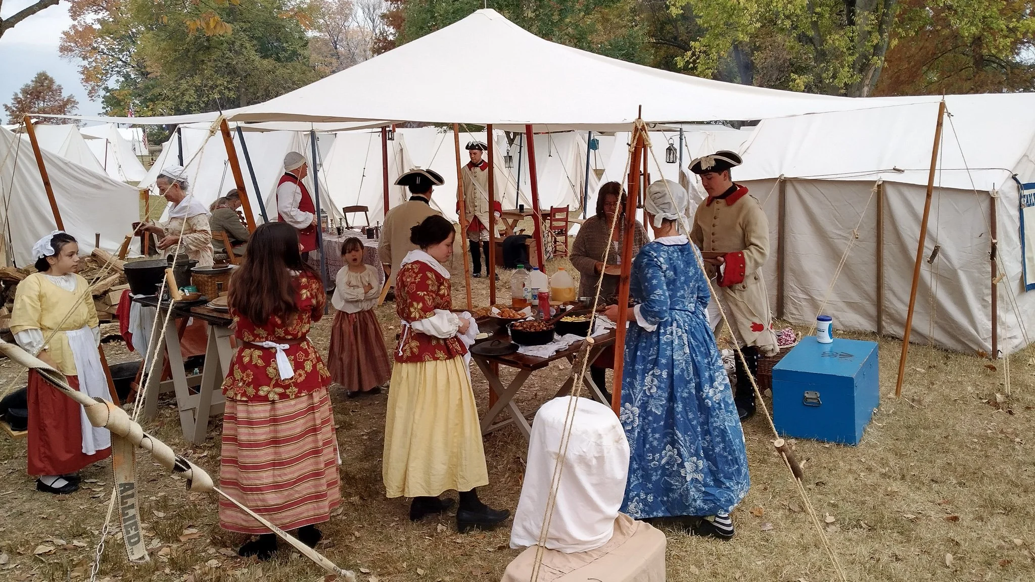 Revolutionary War Encampment with Tomahawk Throwing