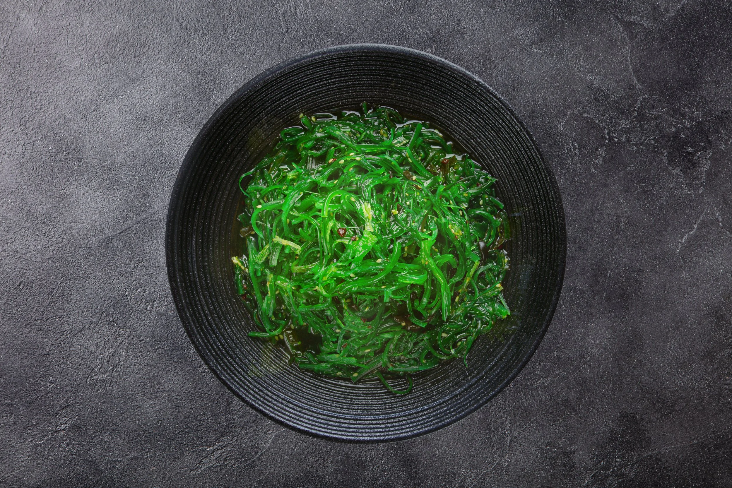 Seaweed salad with sesame