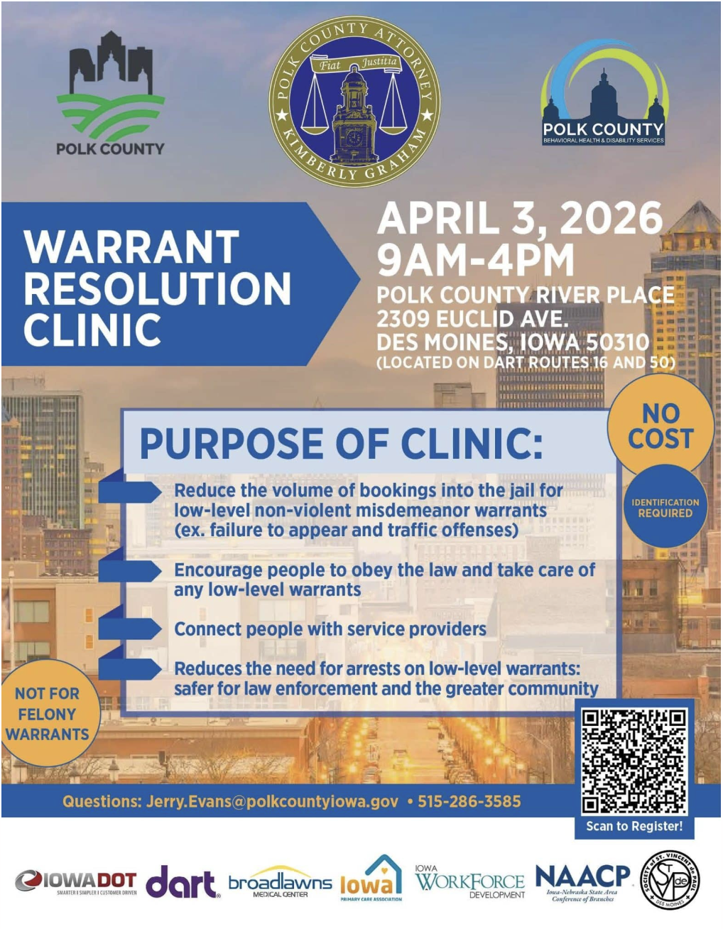 Polk County to launch its first warrant resolution clinic