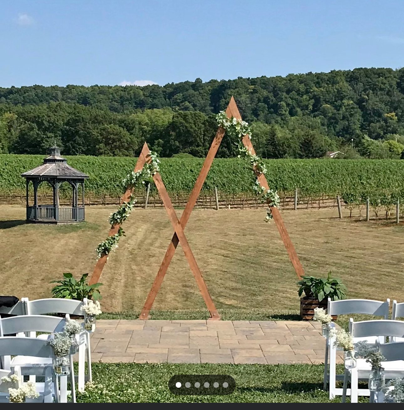 Wooden Arch with Floral