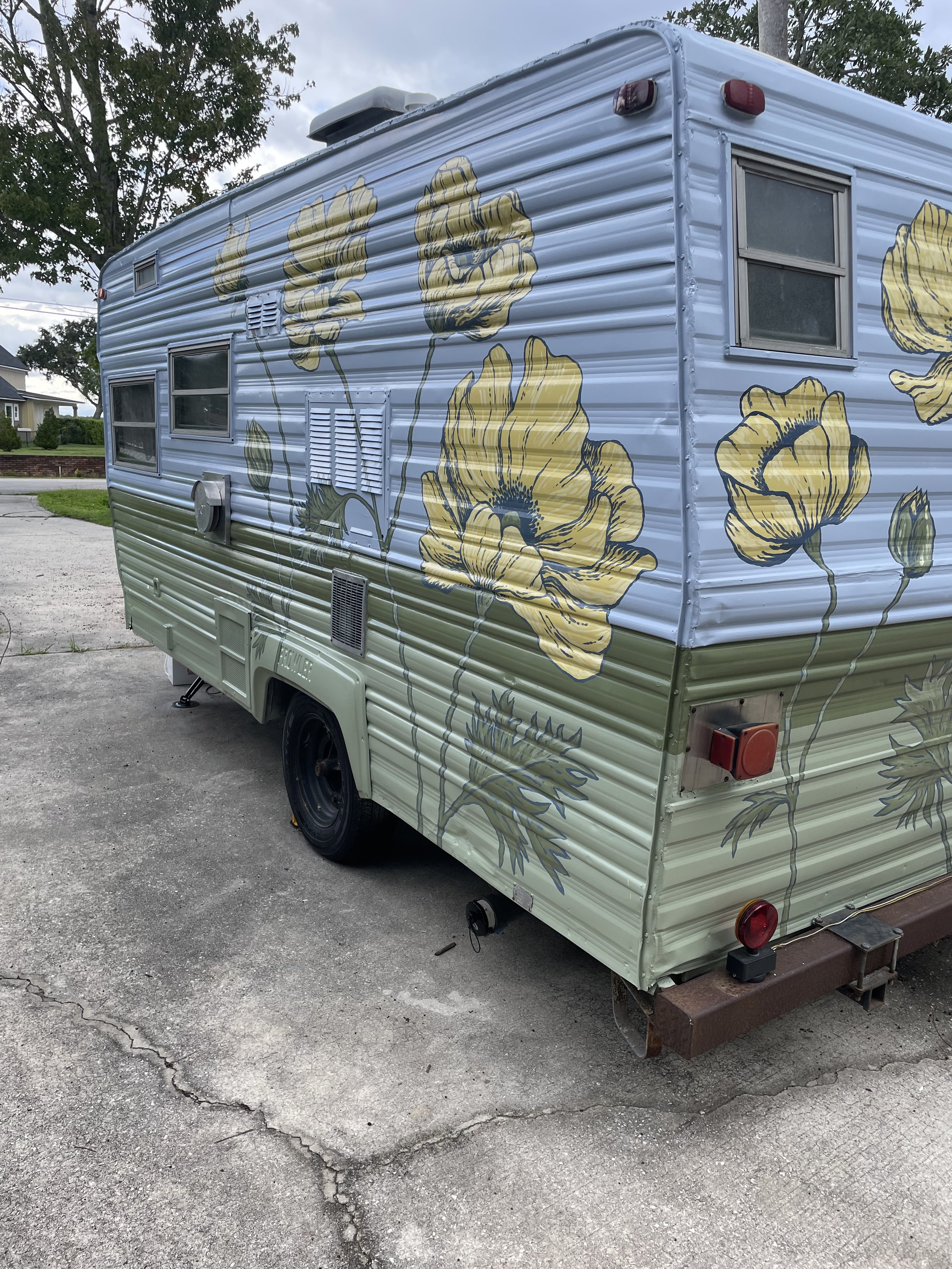 Buttercup The Camper, custom paint and refinishing