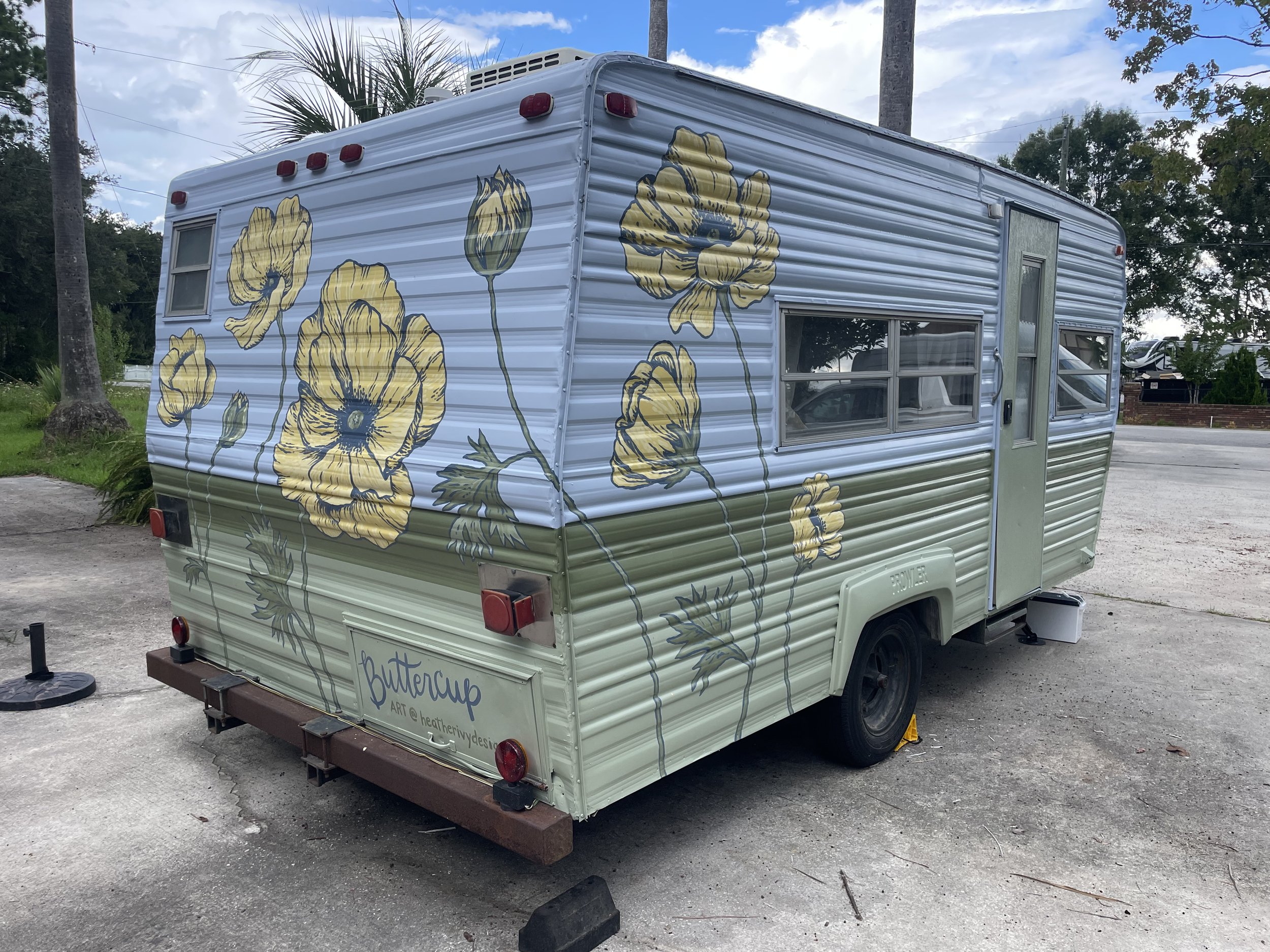 Buttercup The Camper, custom paint and refinishing