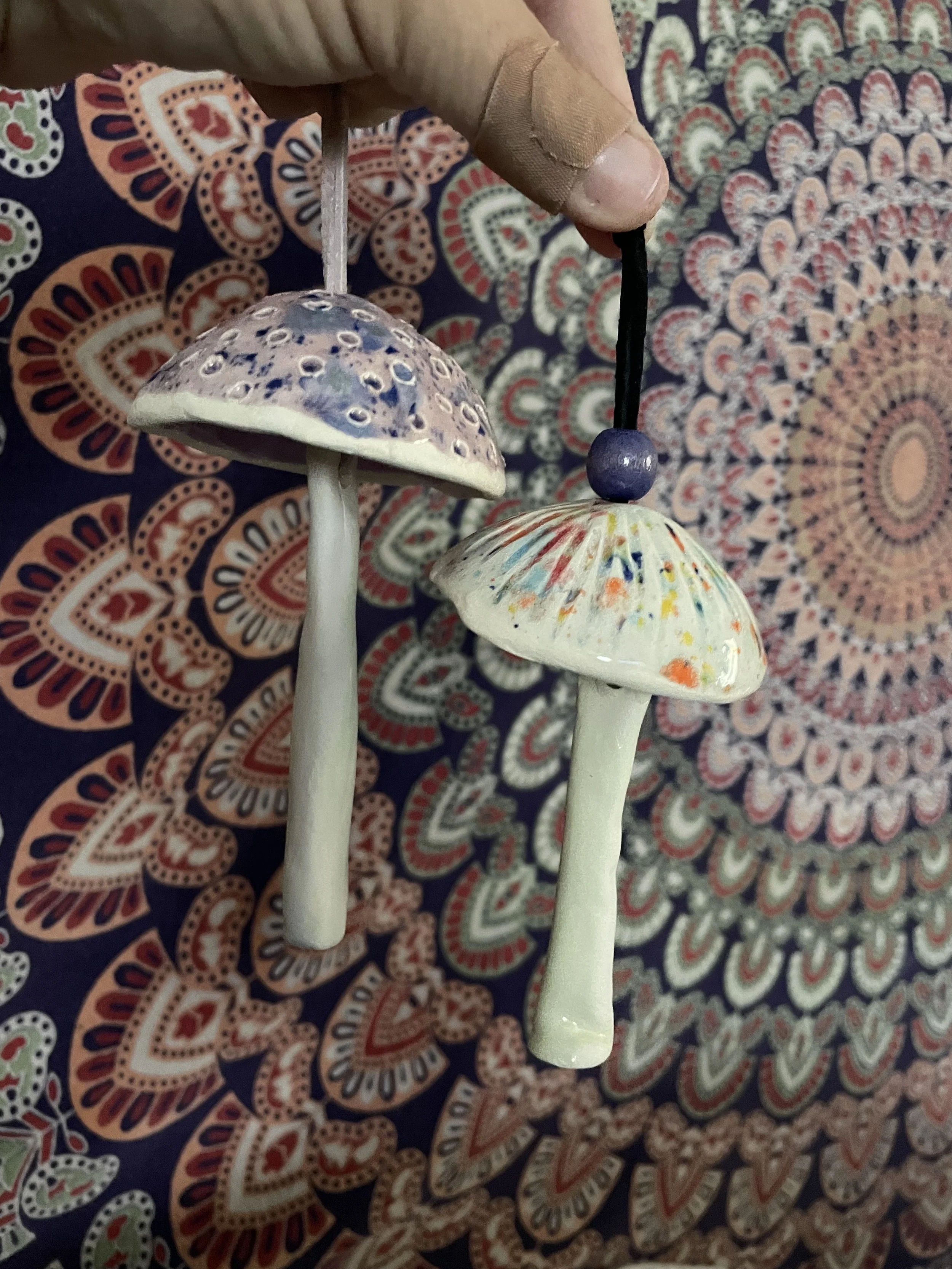 stoneware clay mushie decor