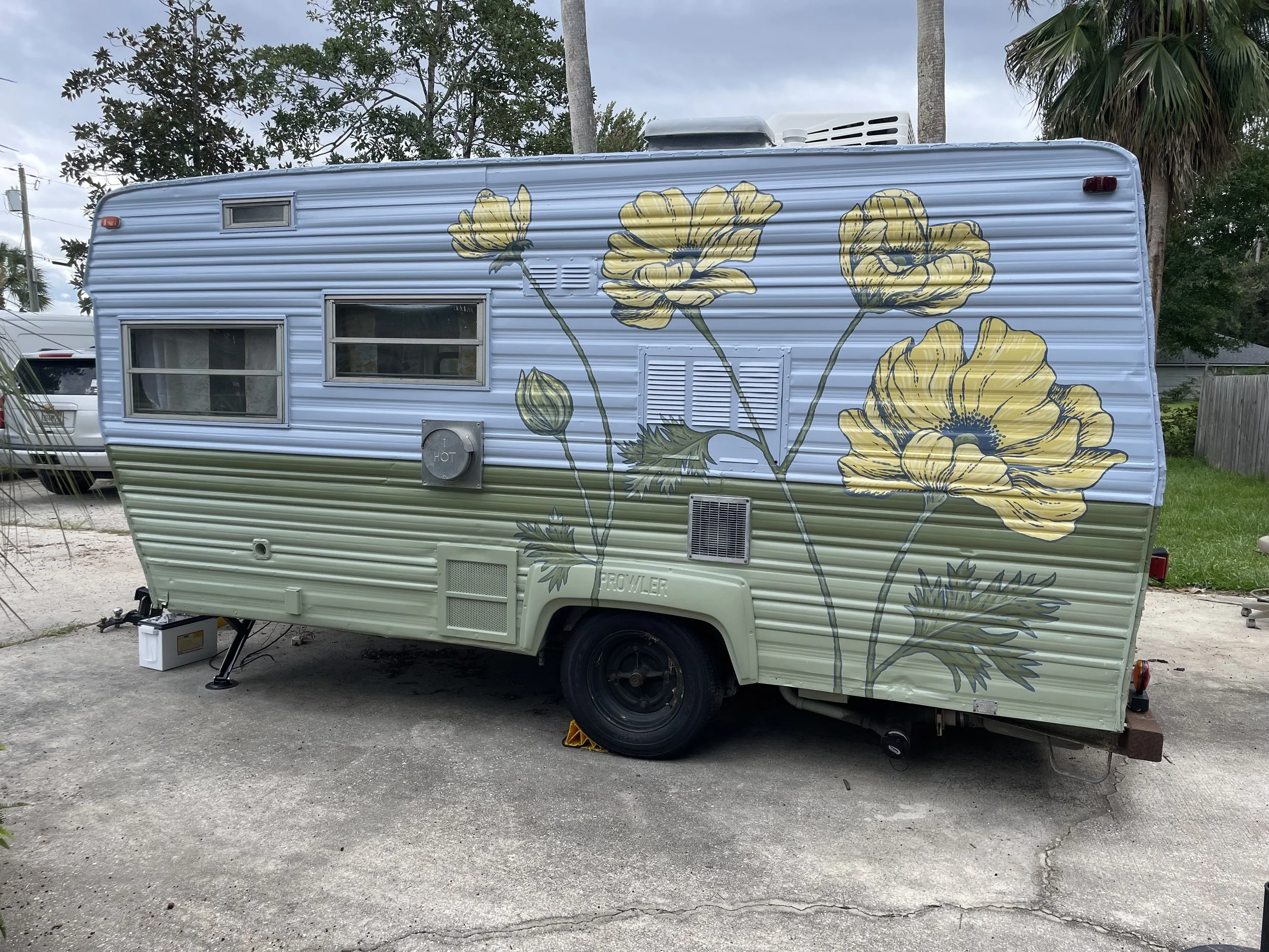 Buttercup The Camper, custom paint and refinishing