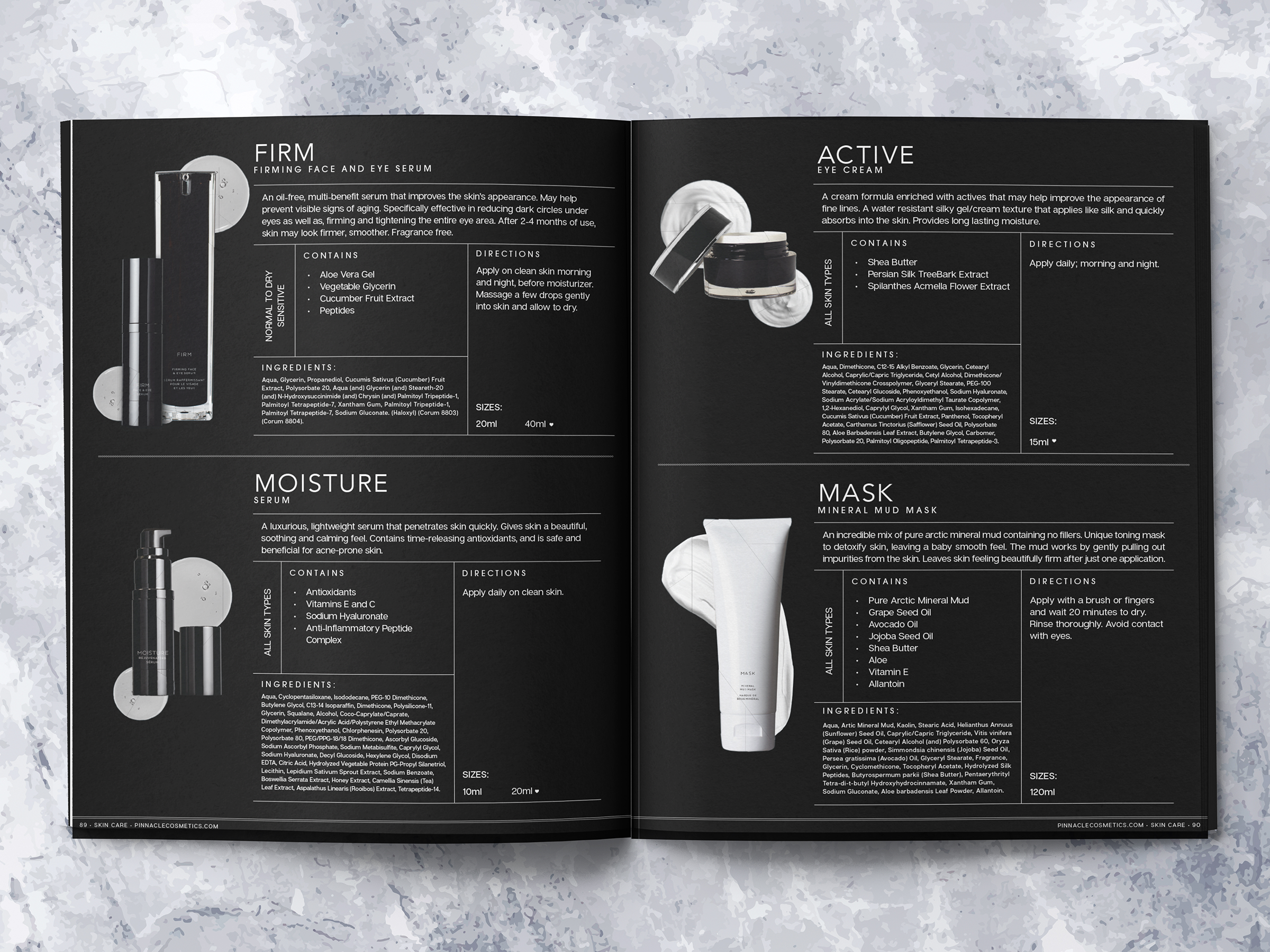 Print Catalogue Production: Pinnacle Cosmetics