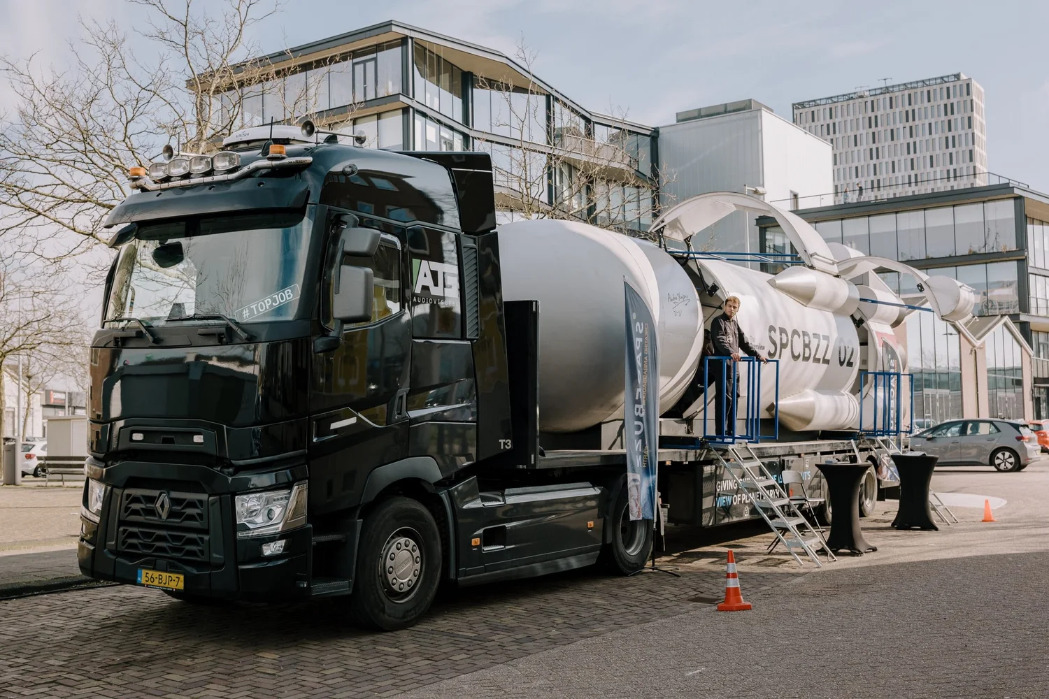 The SpaceBuzz rocket trailer