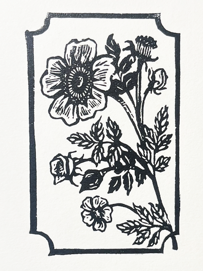 Handmade Print - Prairie Rose
