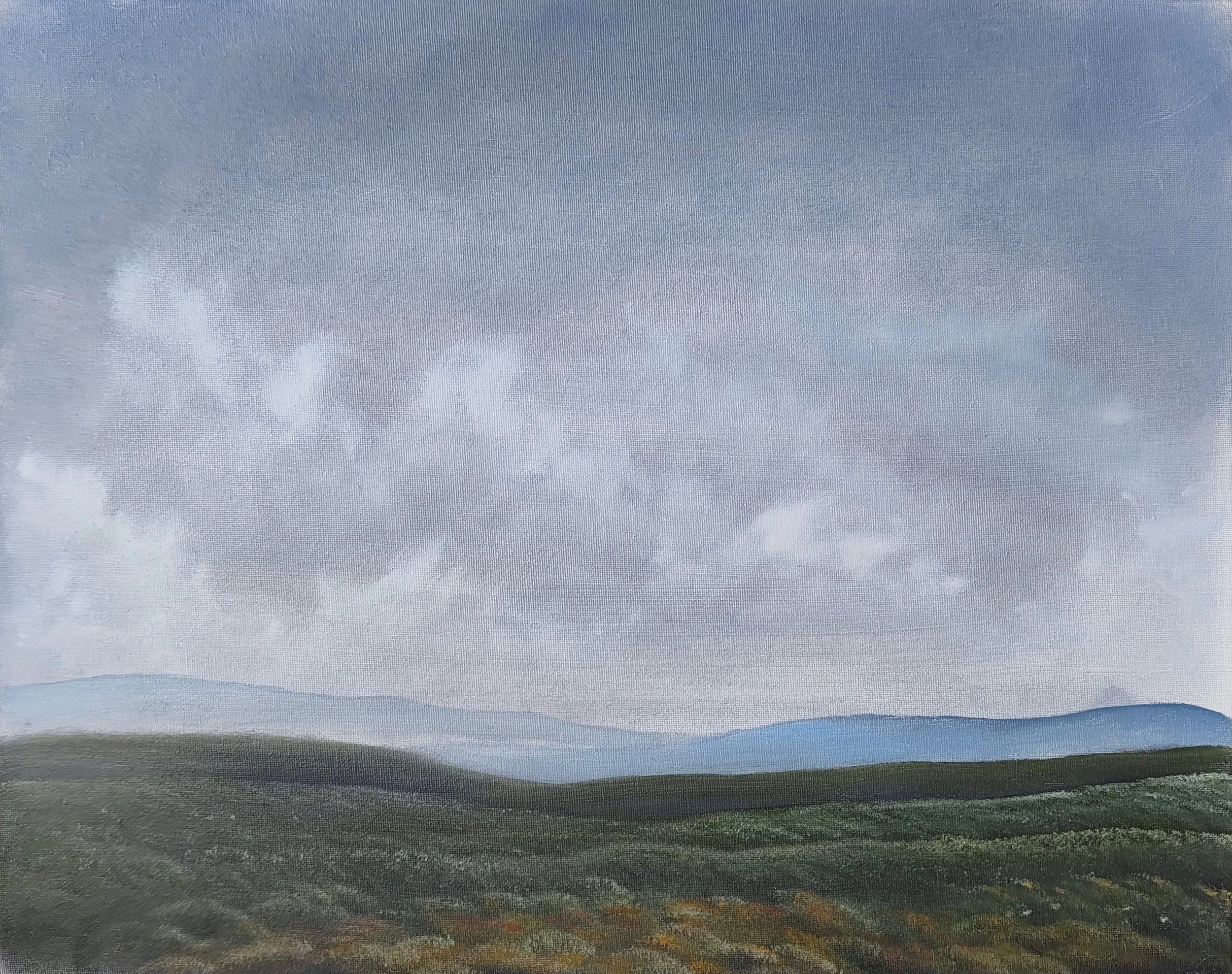 Blue Held in Distance, oil on canvas 2026 (50cm x 40cm)