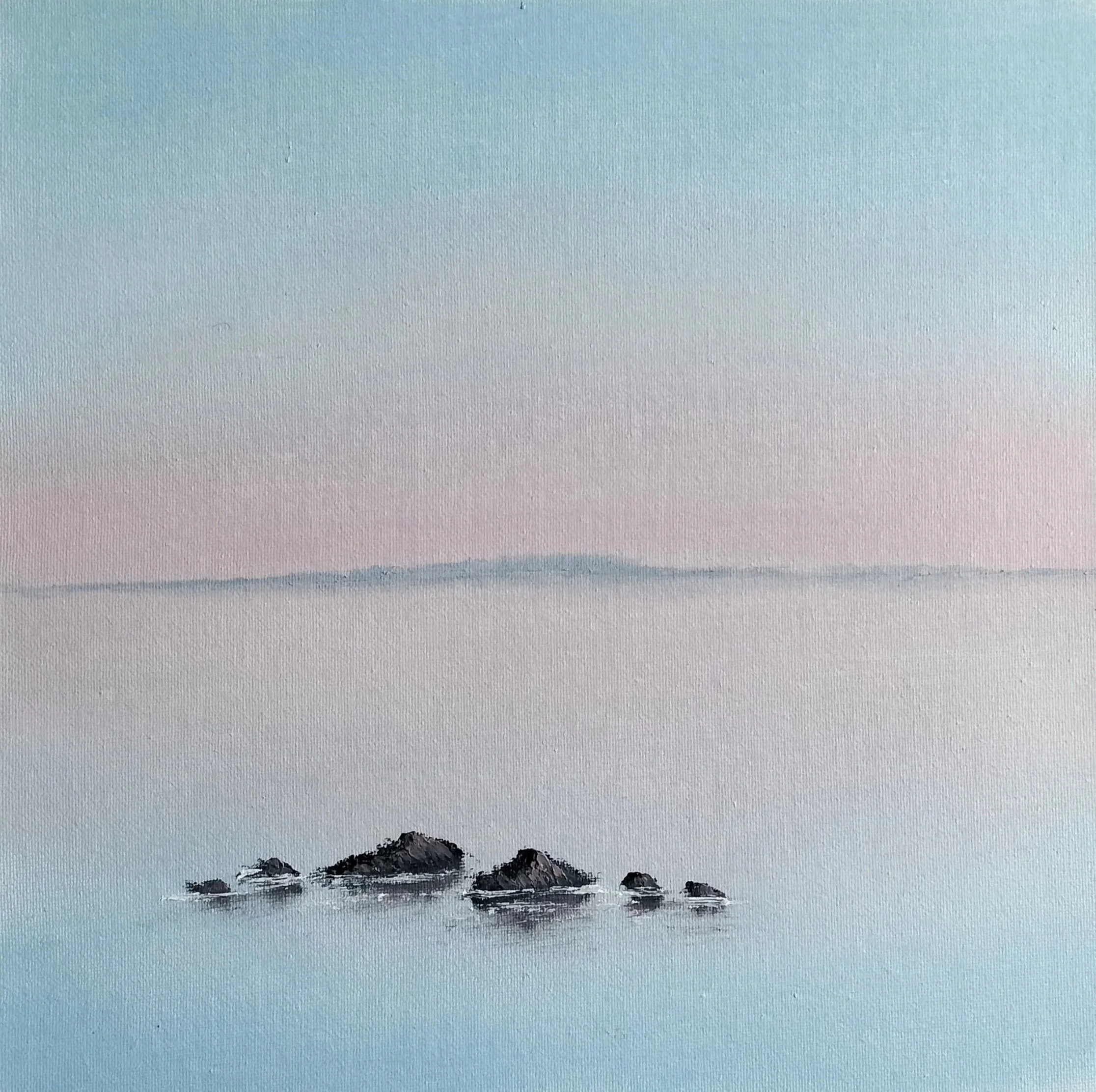 Evening Tide at Black Head, oil on canvas 2024