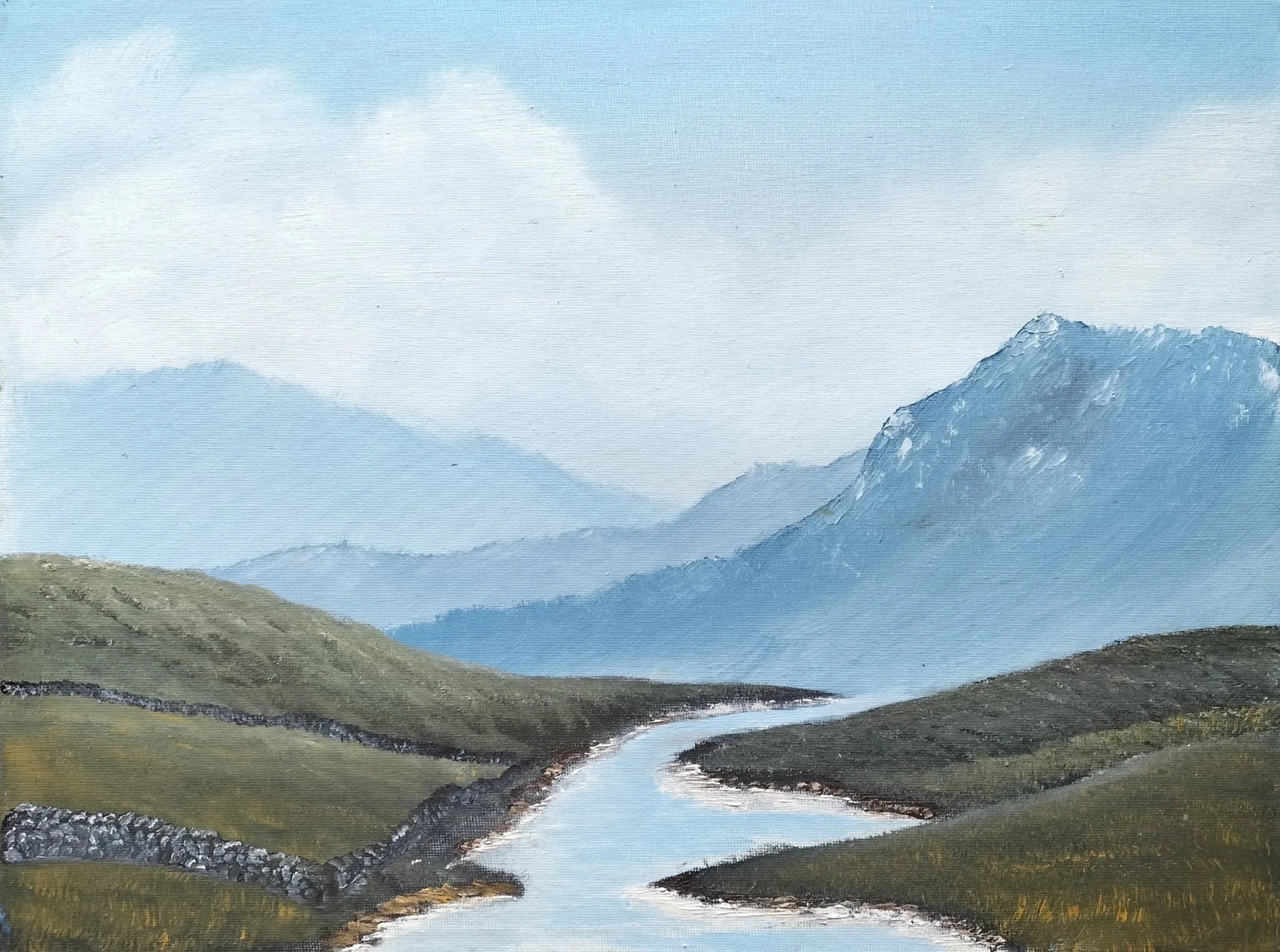 The Valley Waterway, oil on canvas 2024