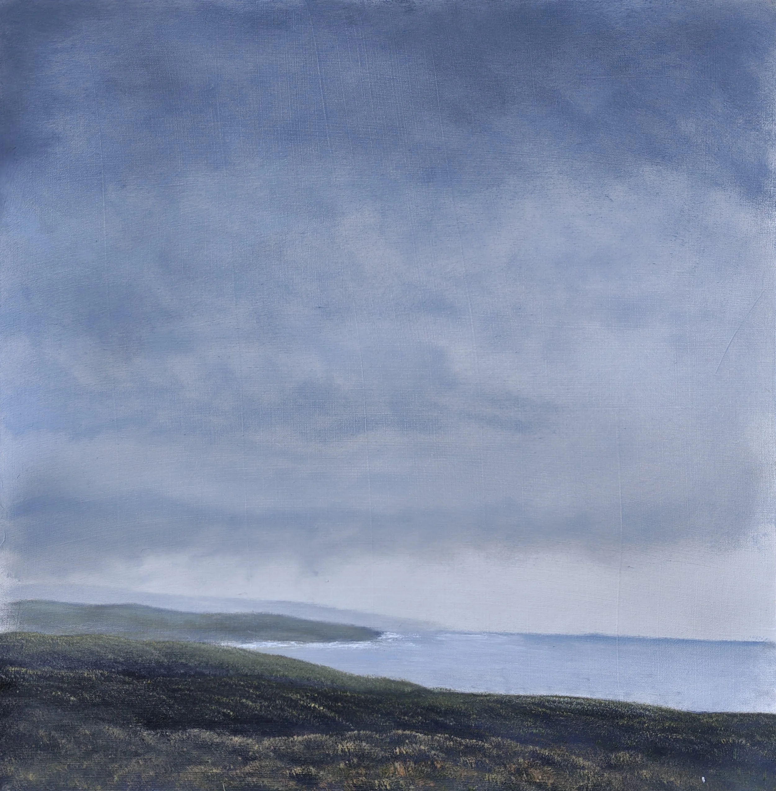Where the Coast Thins, oil on canvas 2026 (40cm x 40cm)