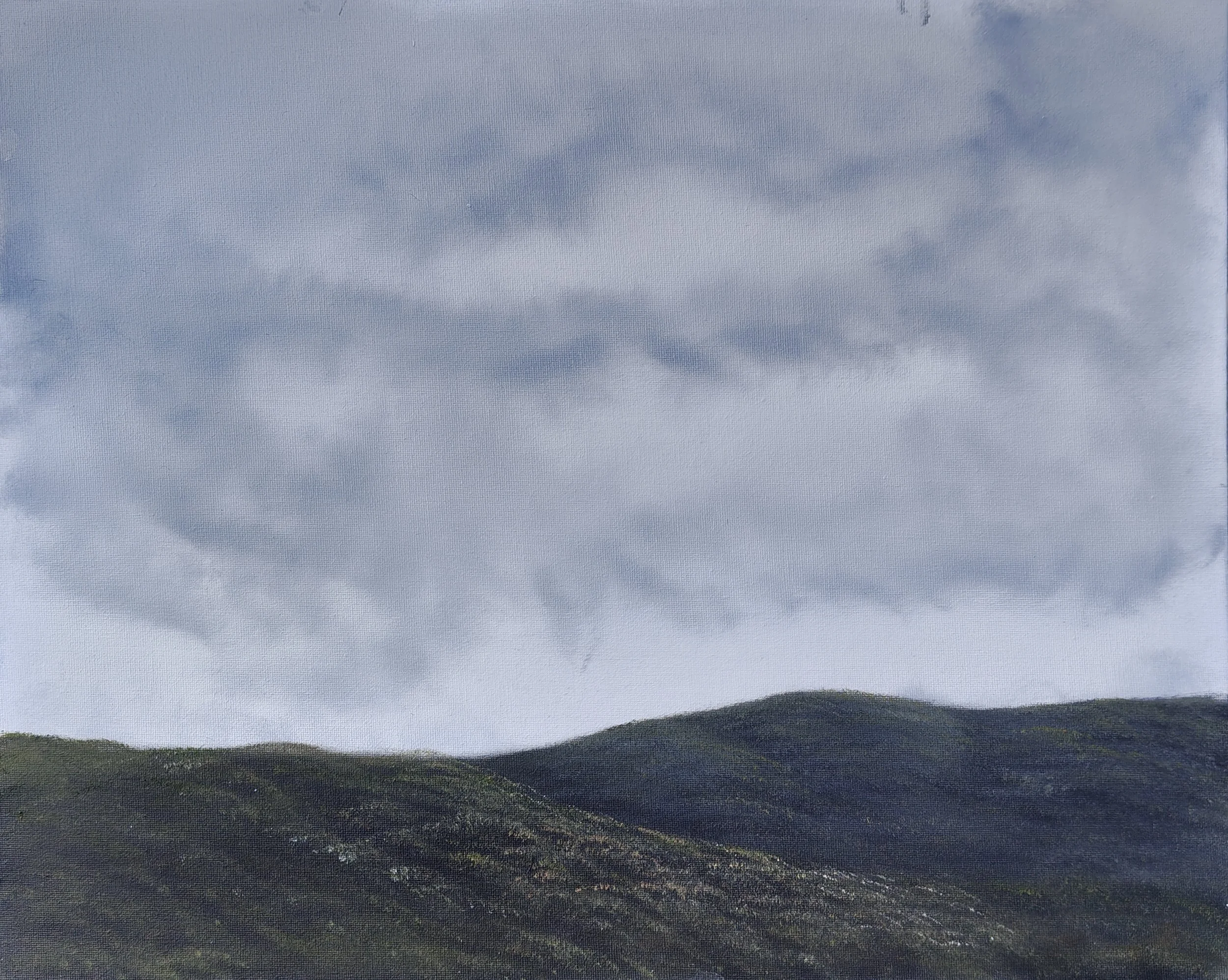 Ridge Under Moving Cloud, oil on canvas 2026 (50cm x 40cm)