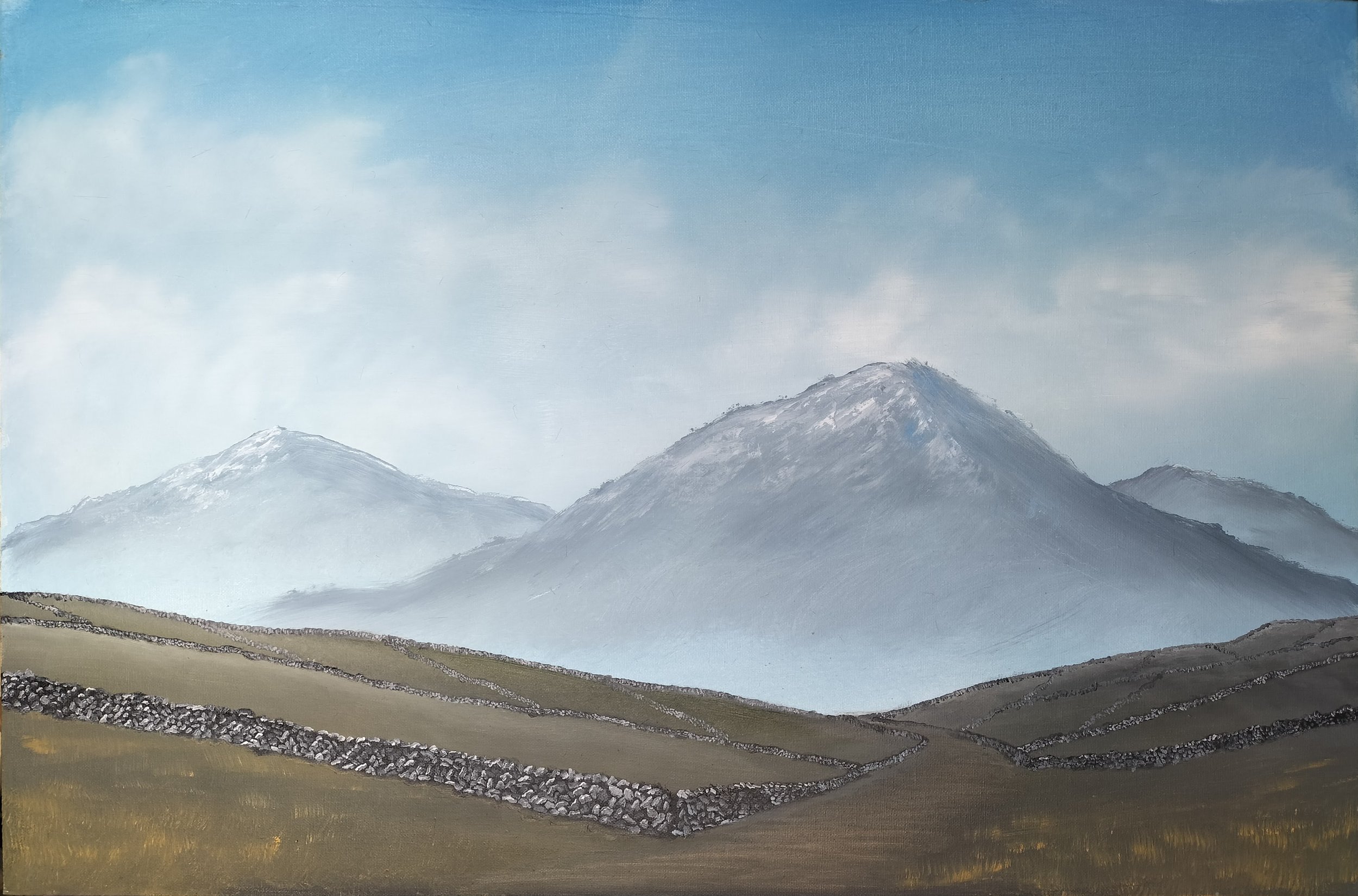 The Walled Valley, oil on canvas 2024