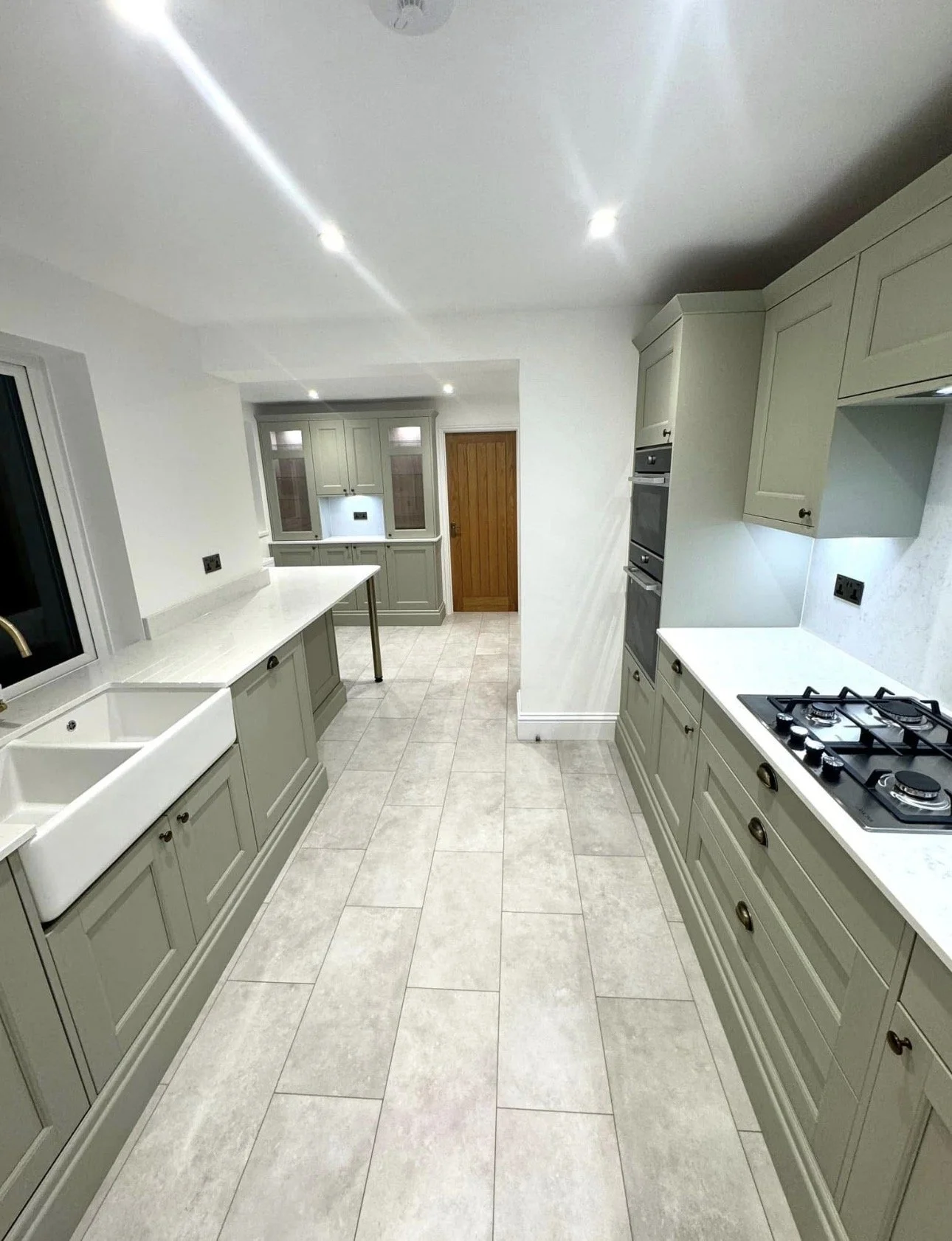 Kitchen cabinet and worktop installation in Overton, Hampshire.

