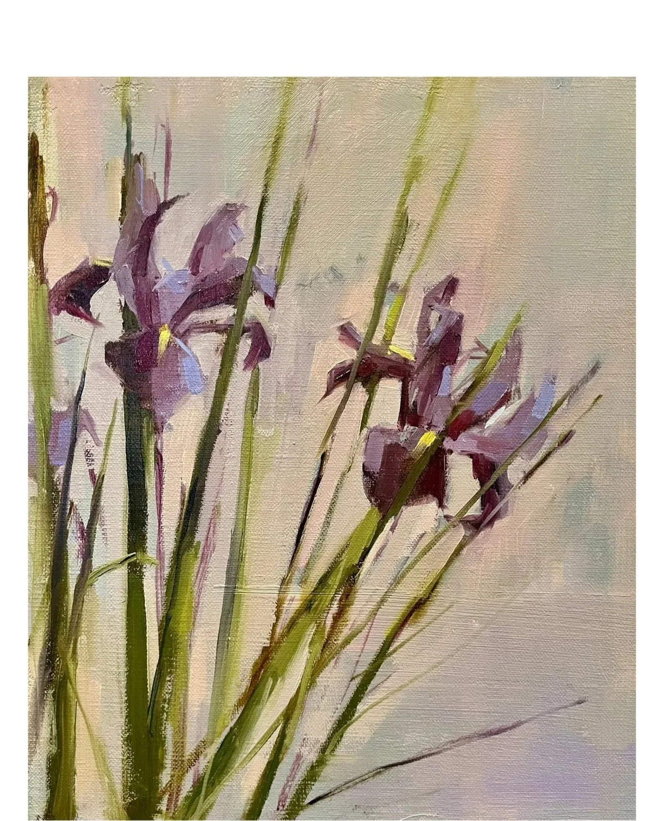 Upright Iris, Purple Blue, 2026, 12 x 10 inches, £POA