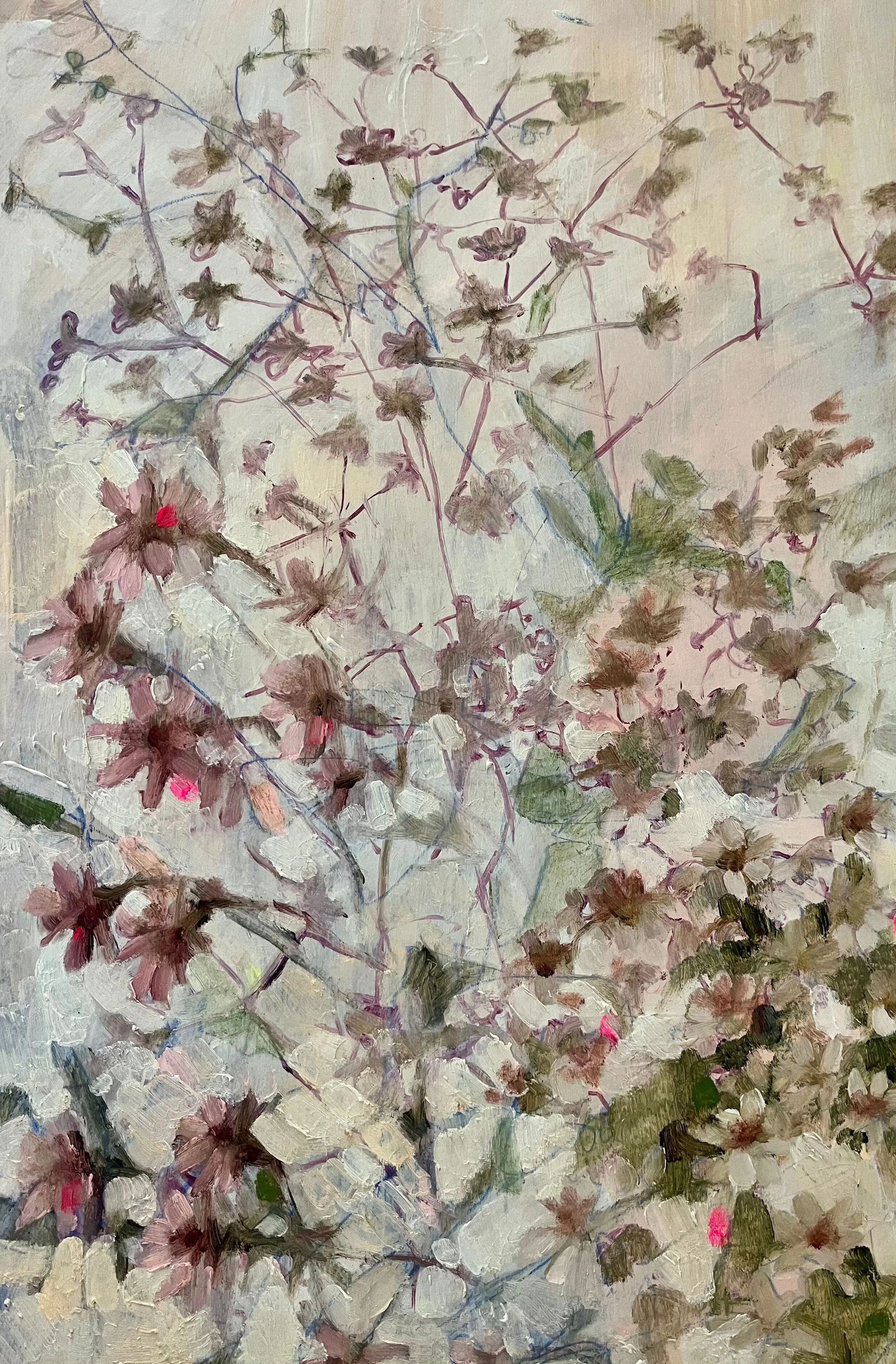 Oxfordshire Wildflowers, 2026, oil on paper 