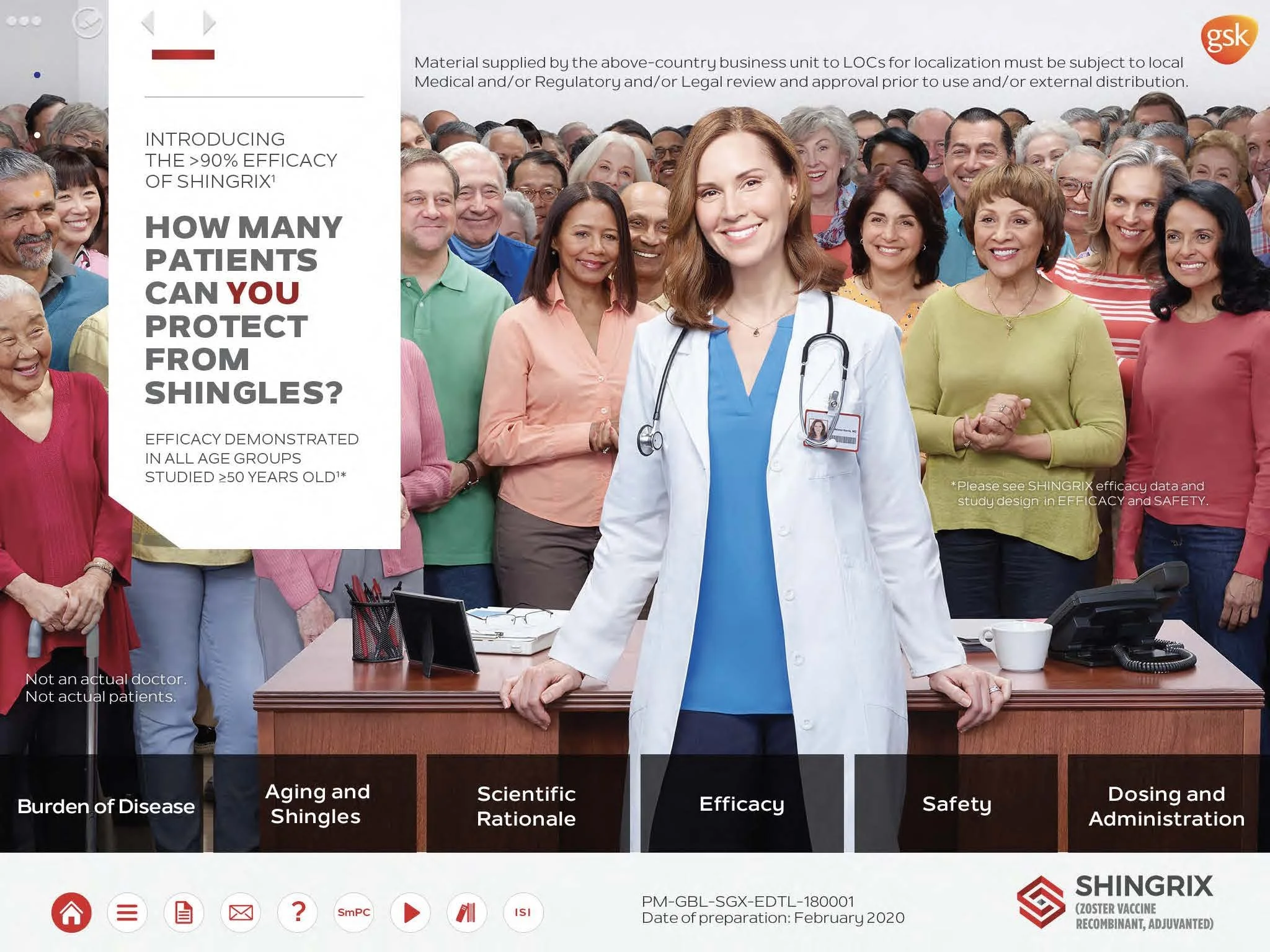 Interactive Visual Aid for new shingles vaccine